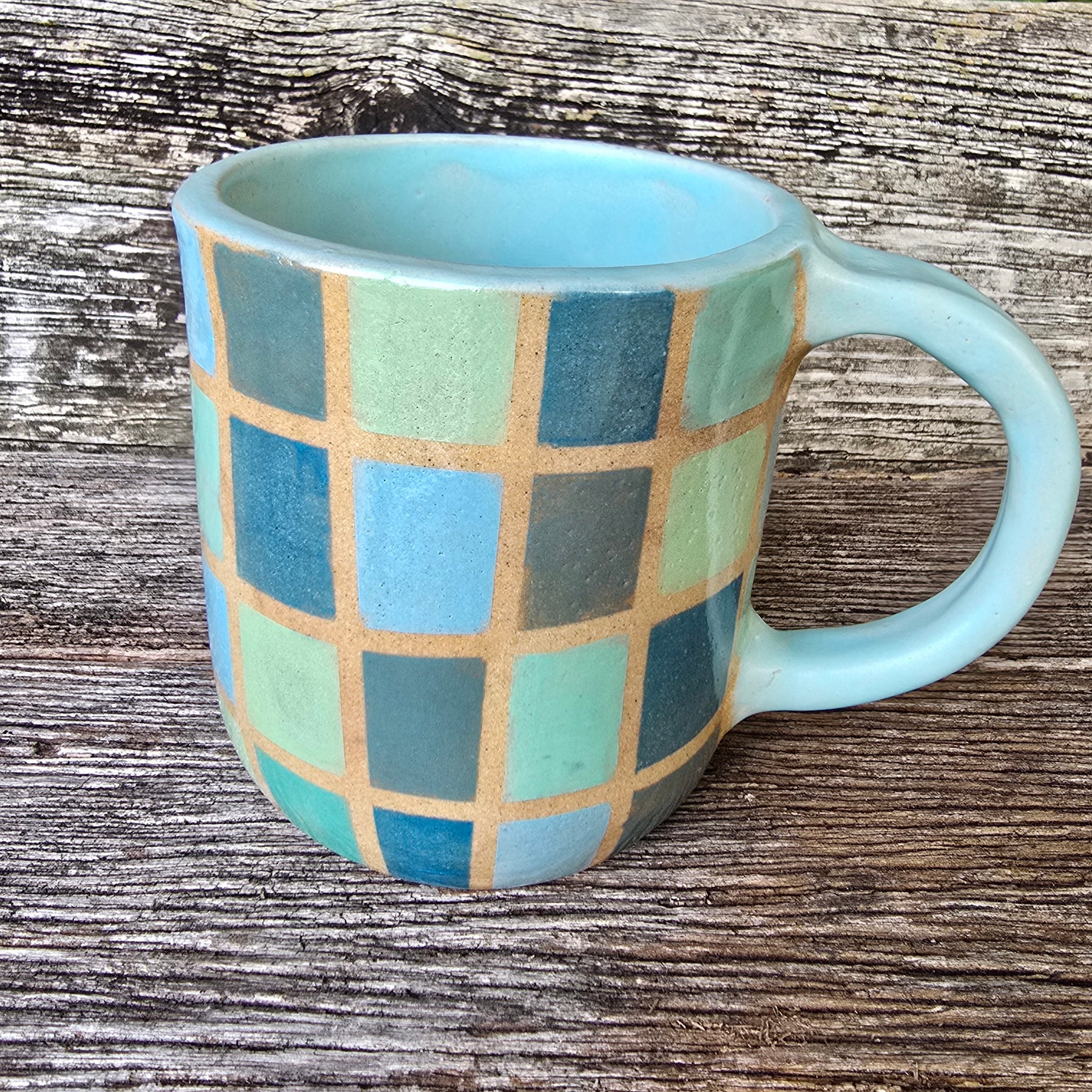 Large checky mug
