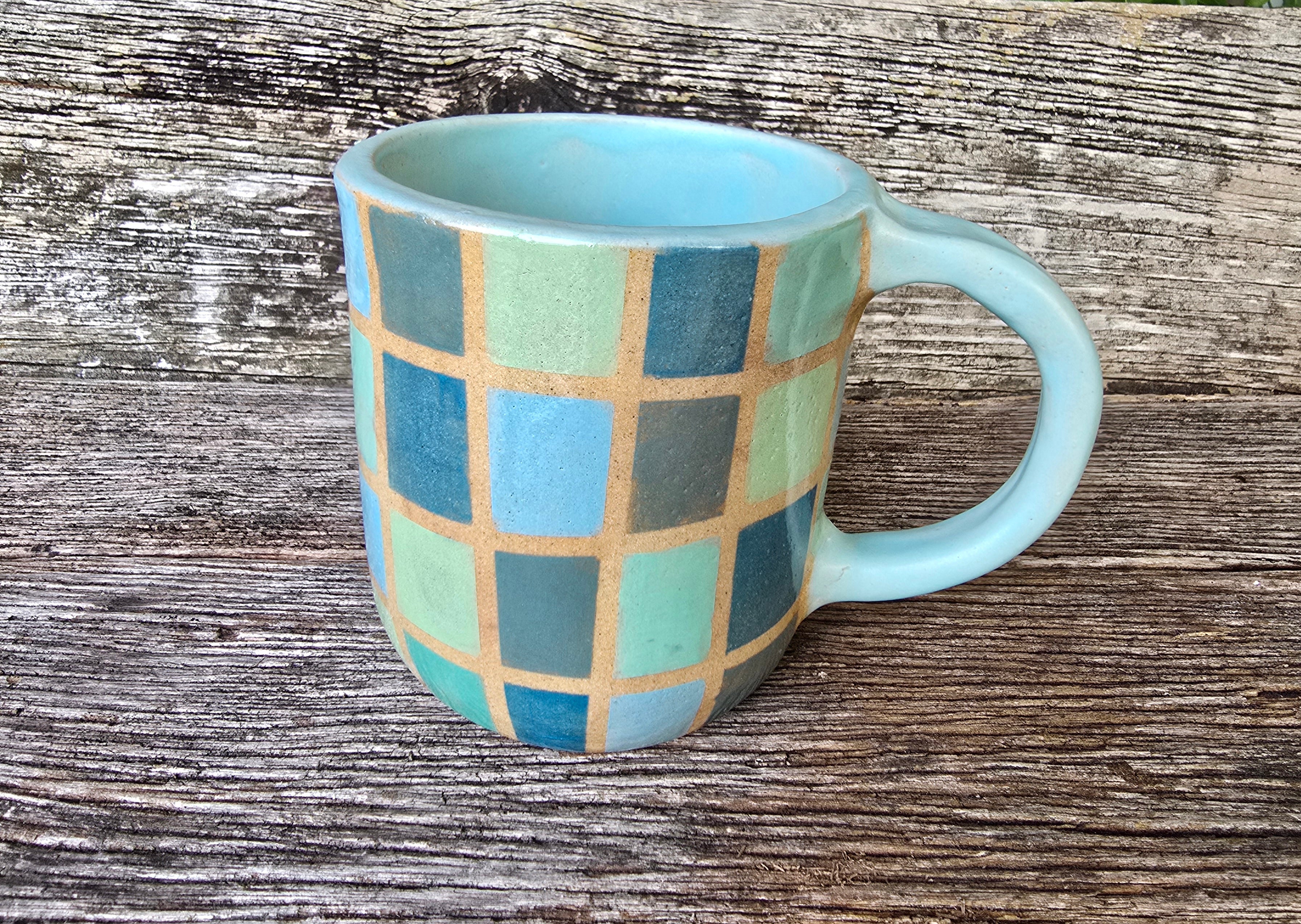 Large checky mug