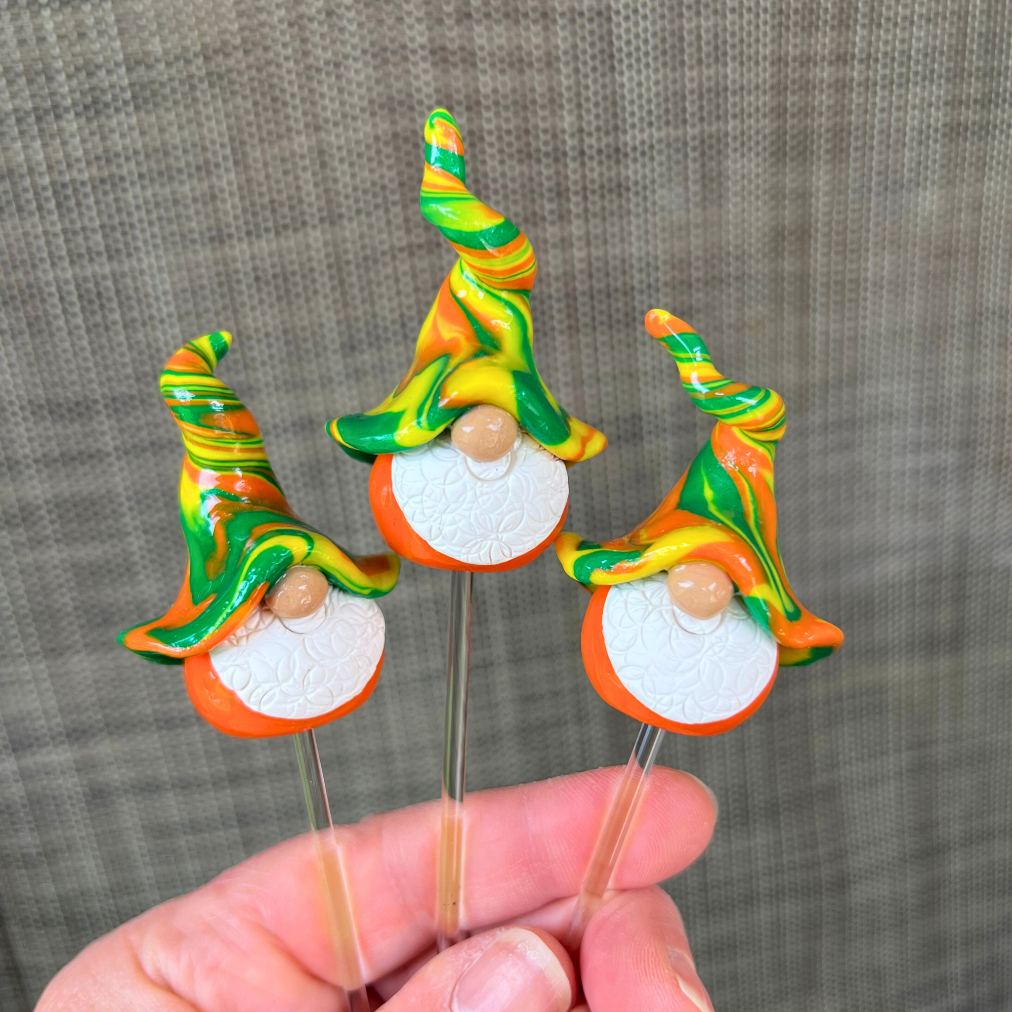 Whimsical gnome trio - Snizzlefern, Kirklin & Gump