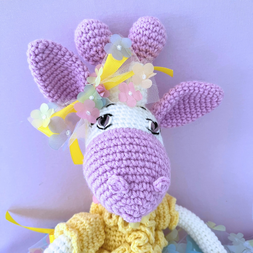 Crochet Giraffe Sisters, Handmade Crochet Giraffes 58cms
