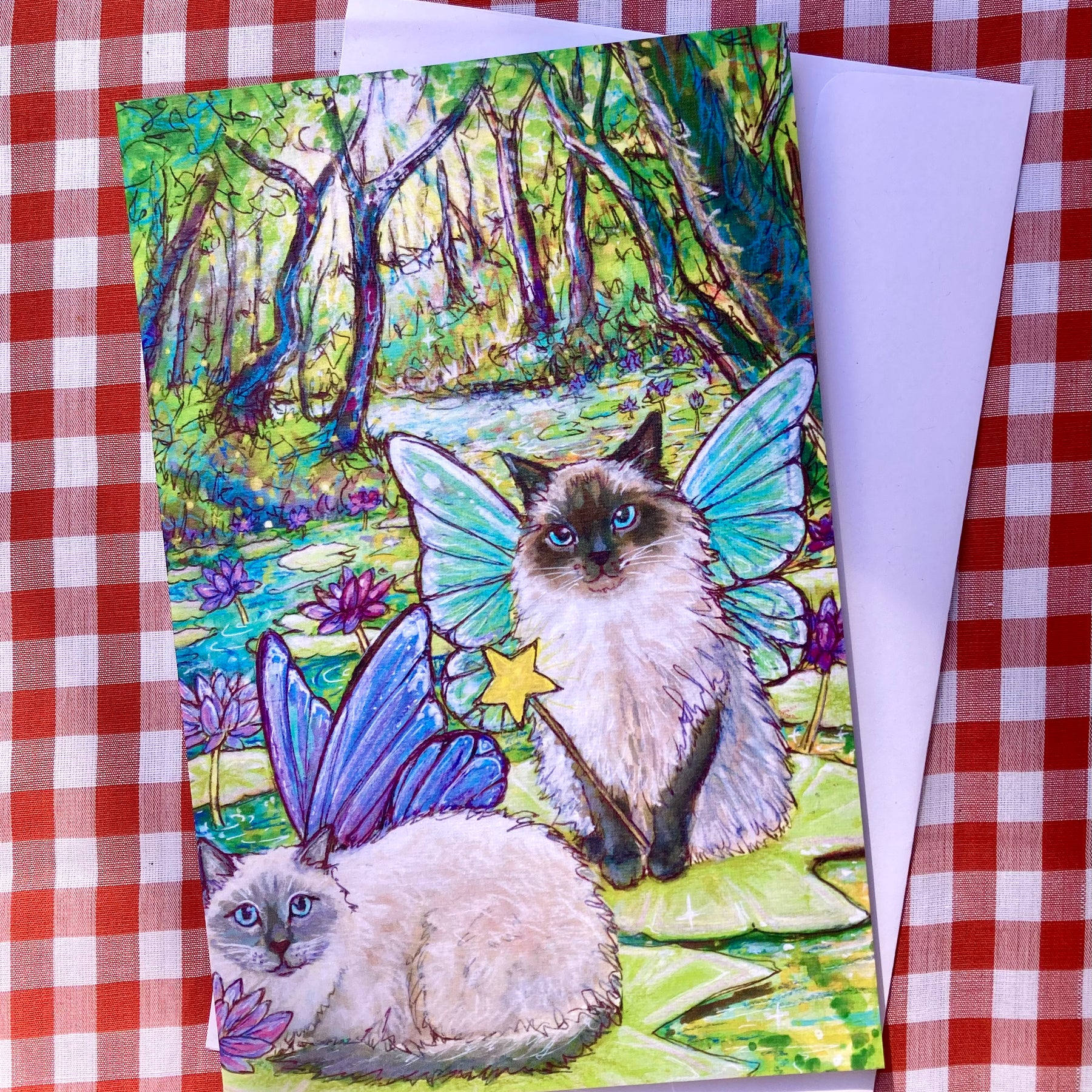 Fairy Cat Greeting Cards