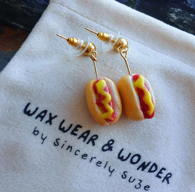 Hot Dog Earrings | Food Inspired Statement Earrings