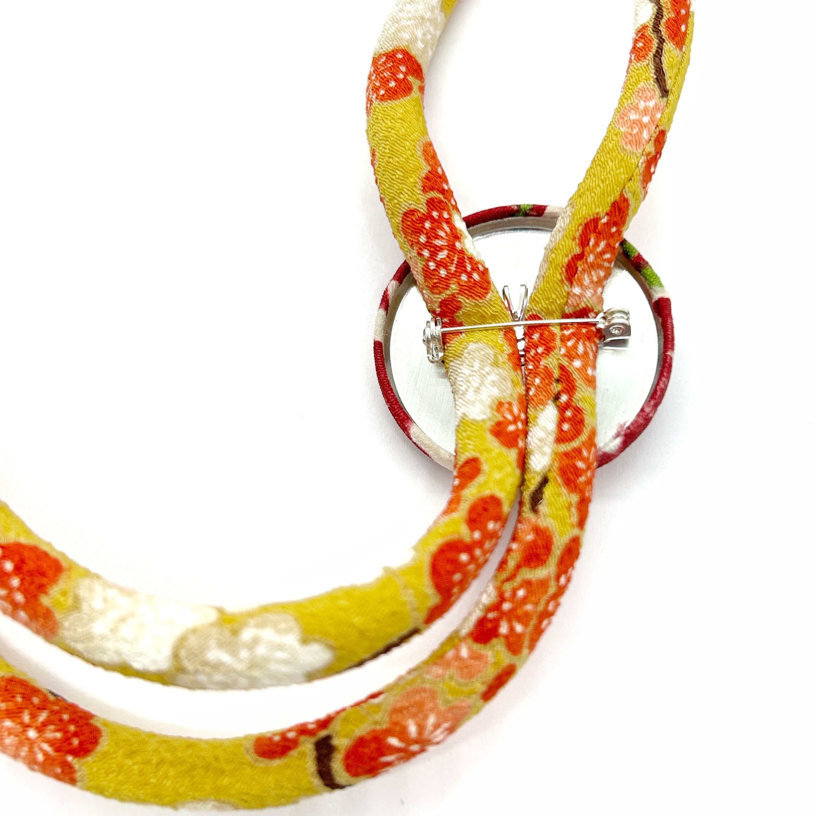 Kimono Cord Necklace - Autumn Floral