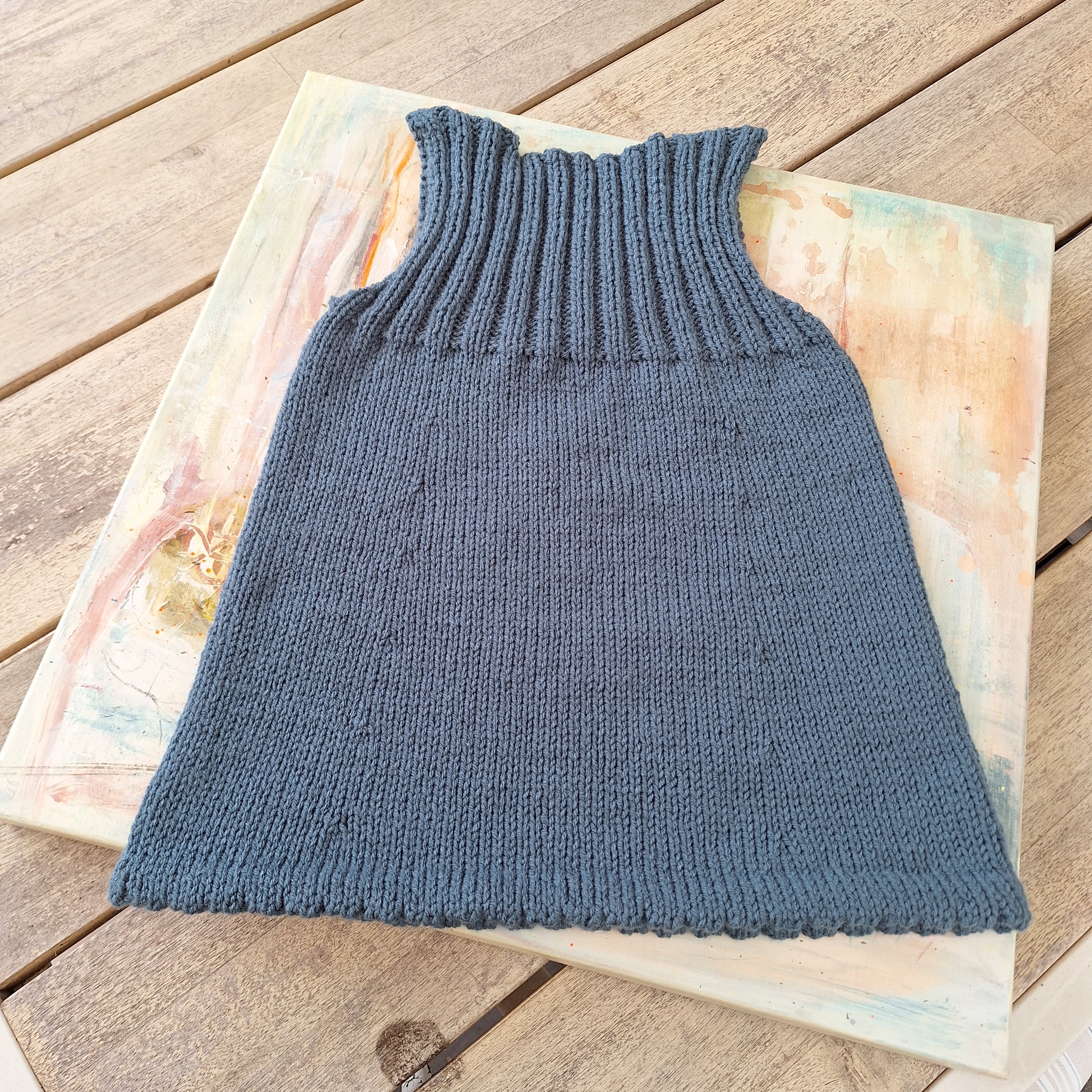 Handknitted Pinafore Dress Sz 4-5yrs