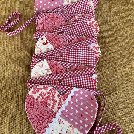 Large heart shaped bunting | valentine bunting | keepsake | 3m long