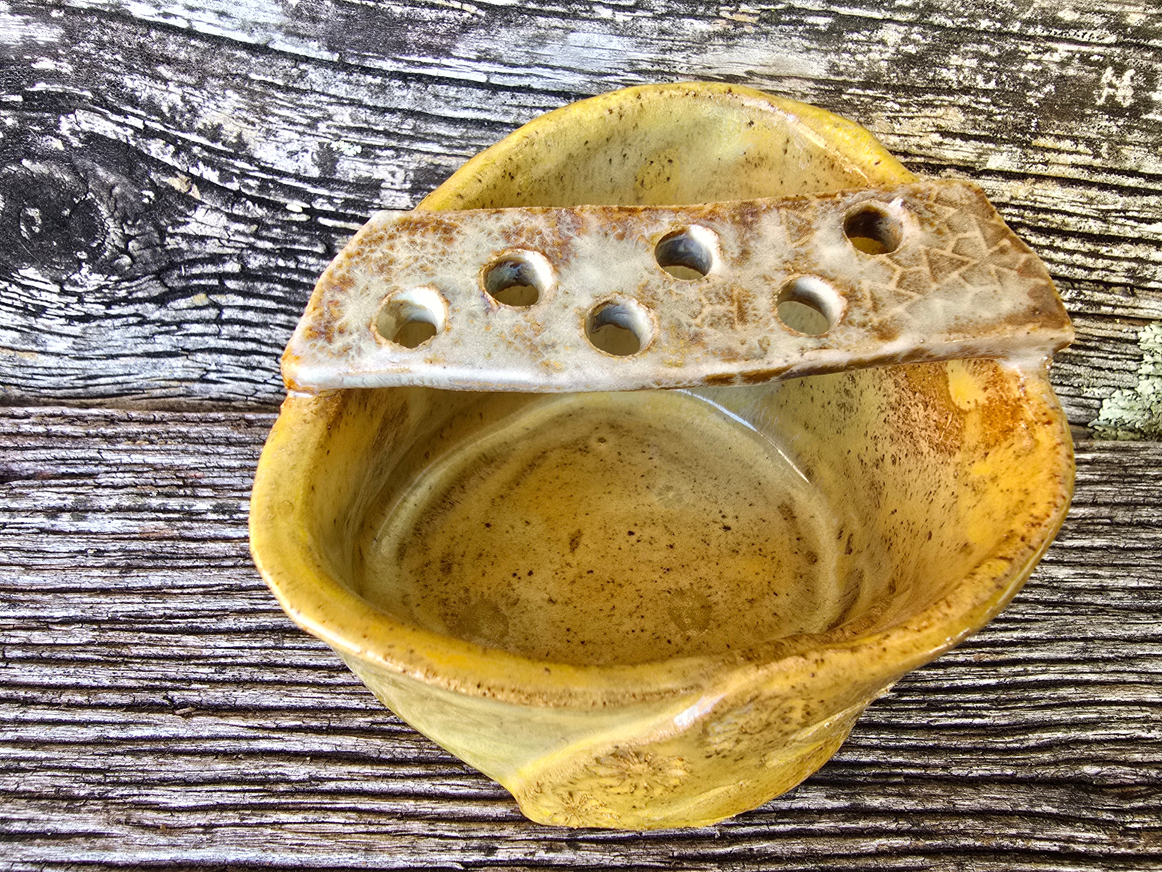 Rustic yellow vase