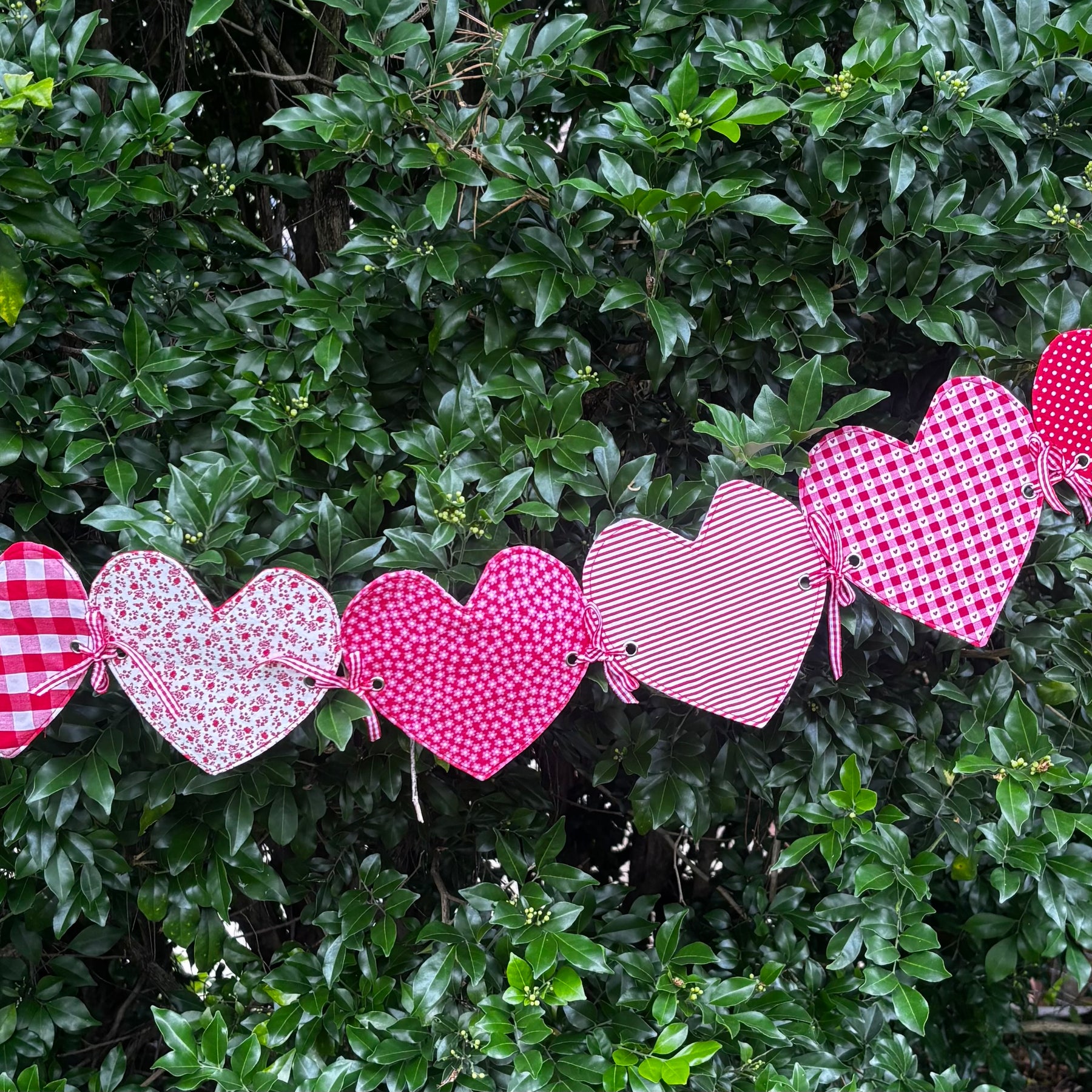 Handmade Fabric Garland Double Sided Bunting Decor
