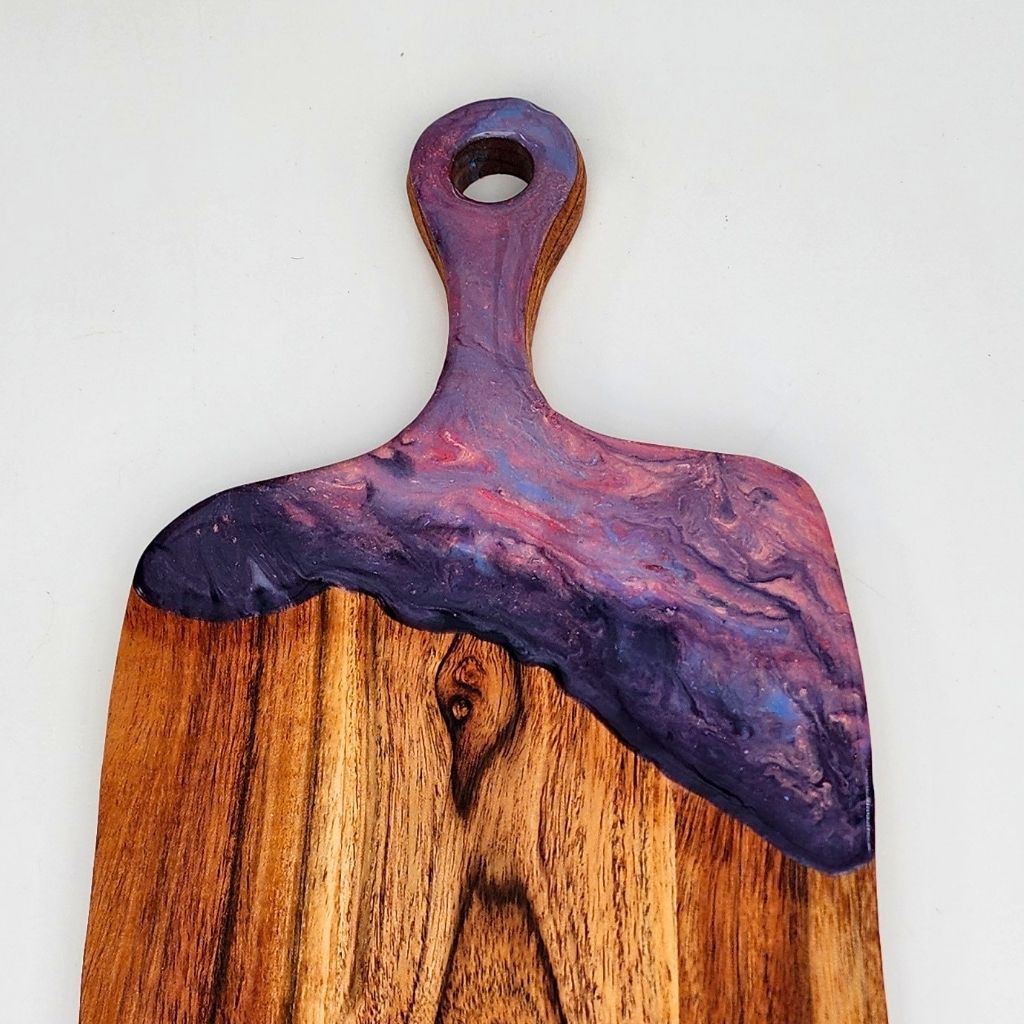 Resin Display Board - "Amethyst Drift"