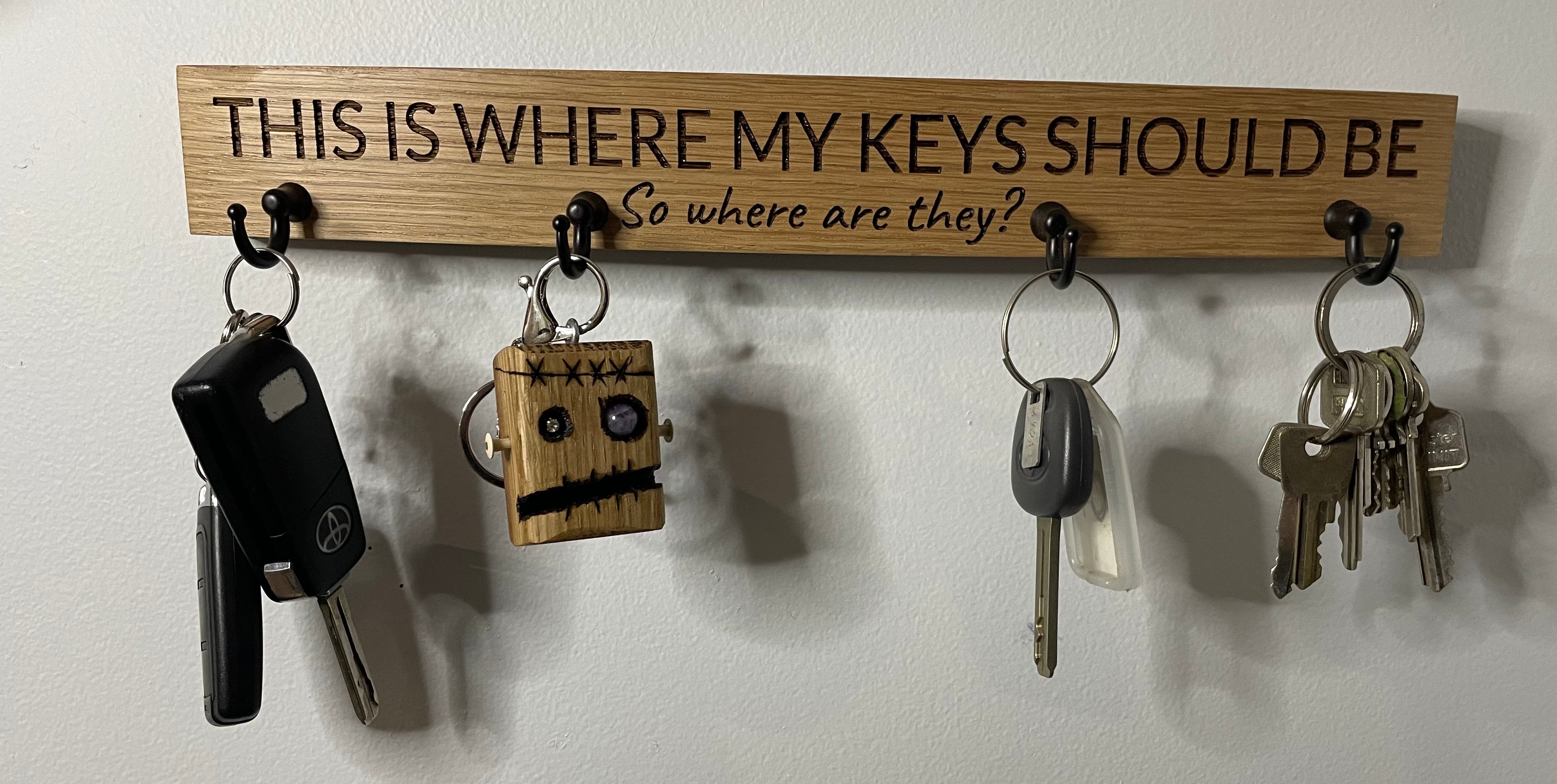 Wine Barrel Key Rack