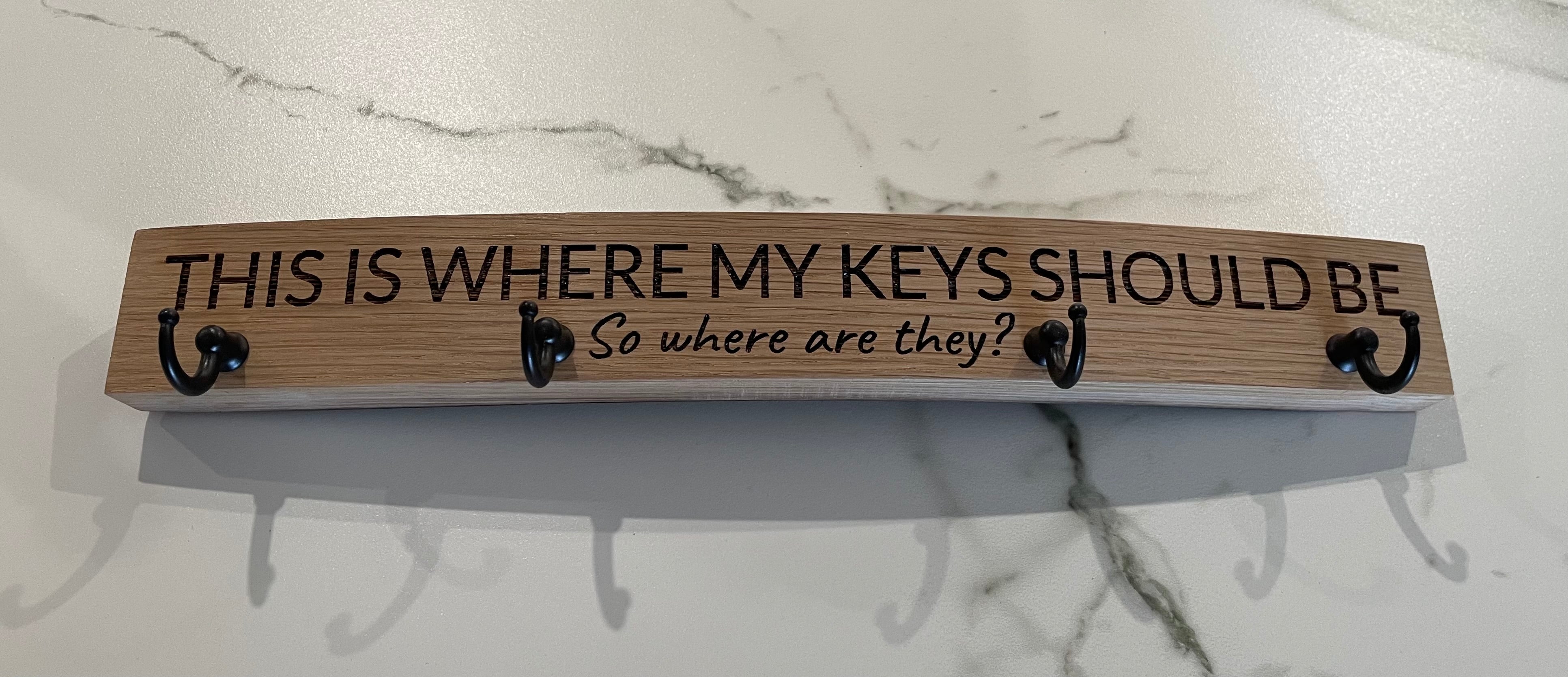 Wine Barrel Key Rack