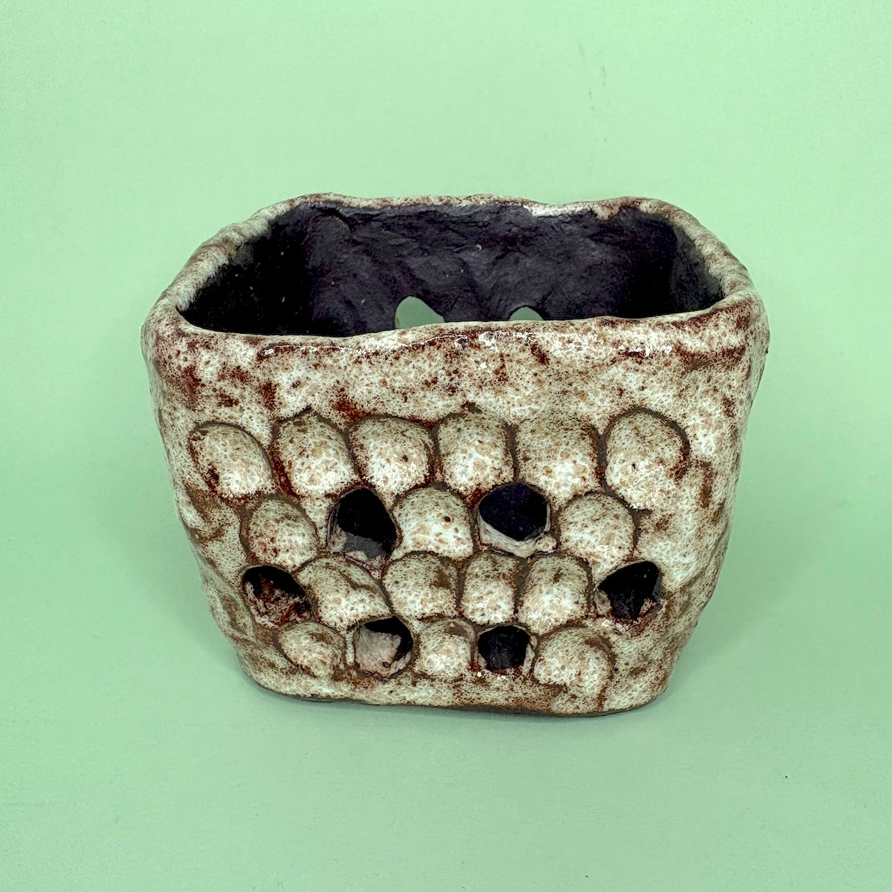 Ceramic square orchid pot
