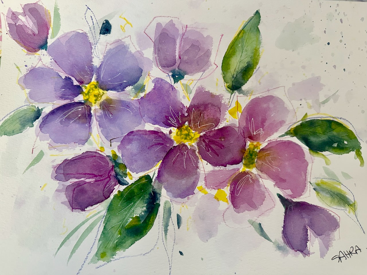 Watercolour Painting Tutorial ~ Loose Florals