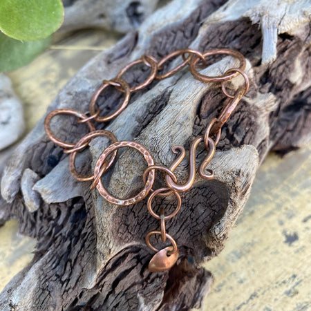 Handmade Copper Chain Bracelet - Large