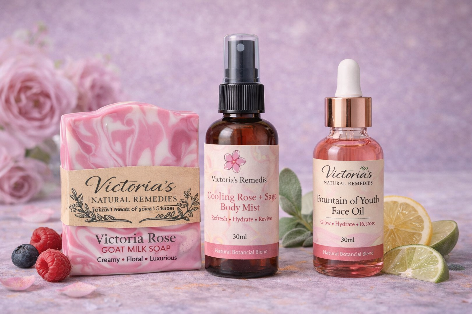 🌸 Luxury Self-Care Bundle – Mist, Soap & Face Oil | Mother's Day Special