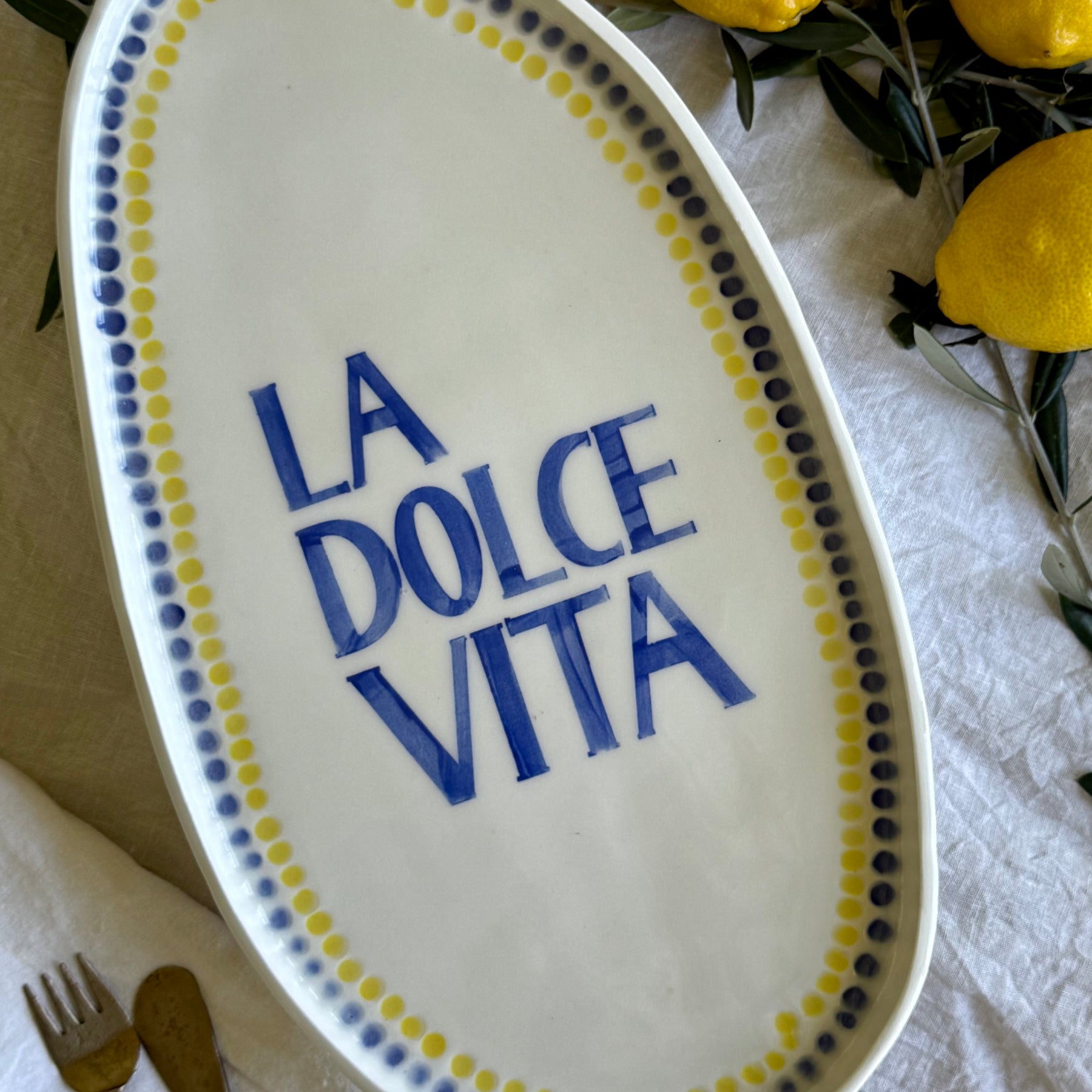 La Dolce Vita | Oval Porcelain Platter