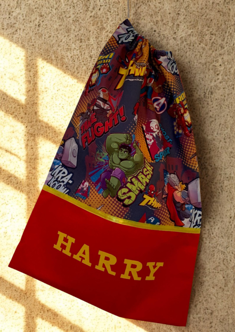 Children's Library Bag , Handmade, Personalised