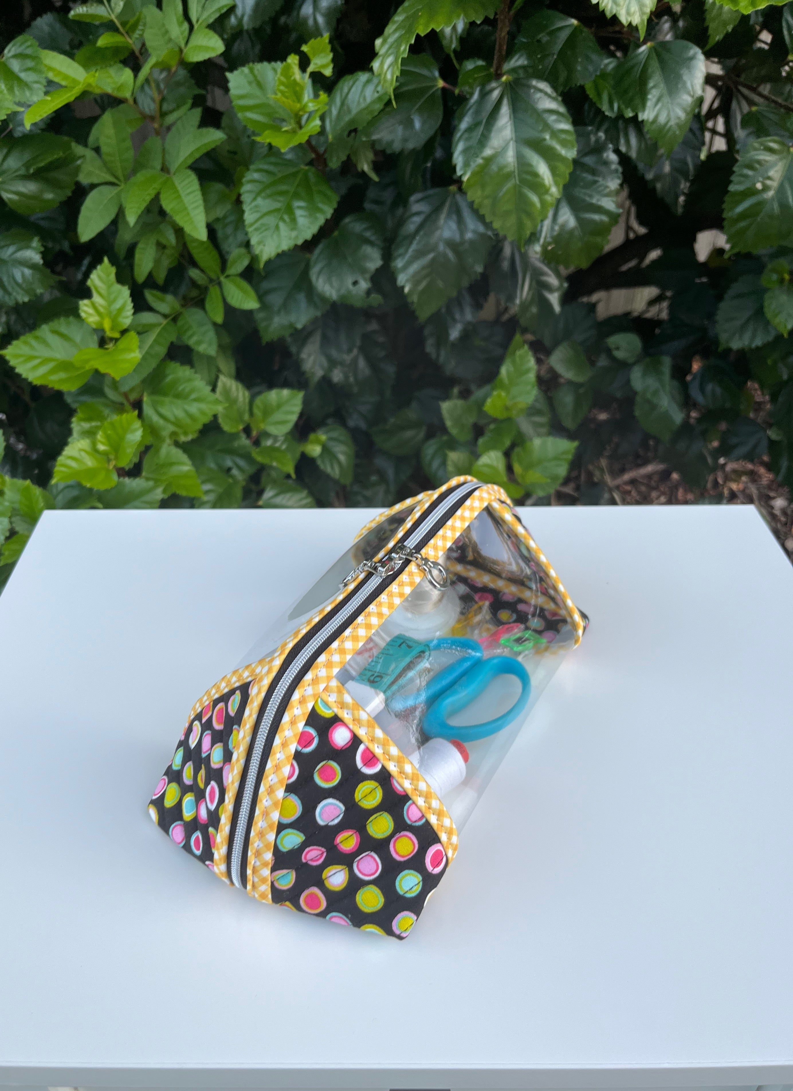 Clearly Trixie pouch - Black Licorice Inner Dots (Me and My Sister Designs) | Ready to ship | FREE Postage