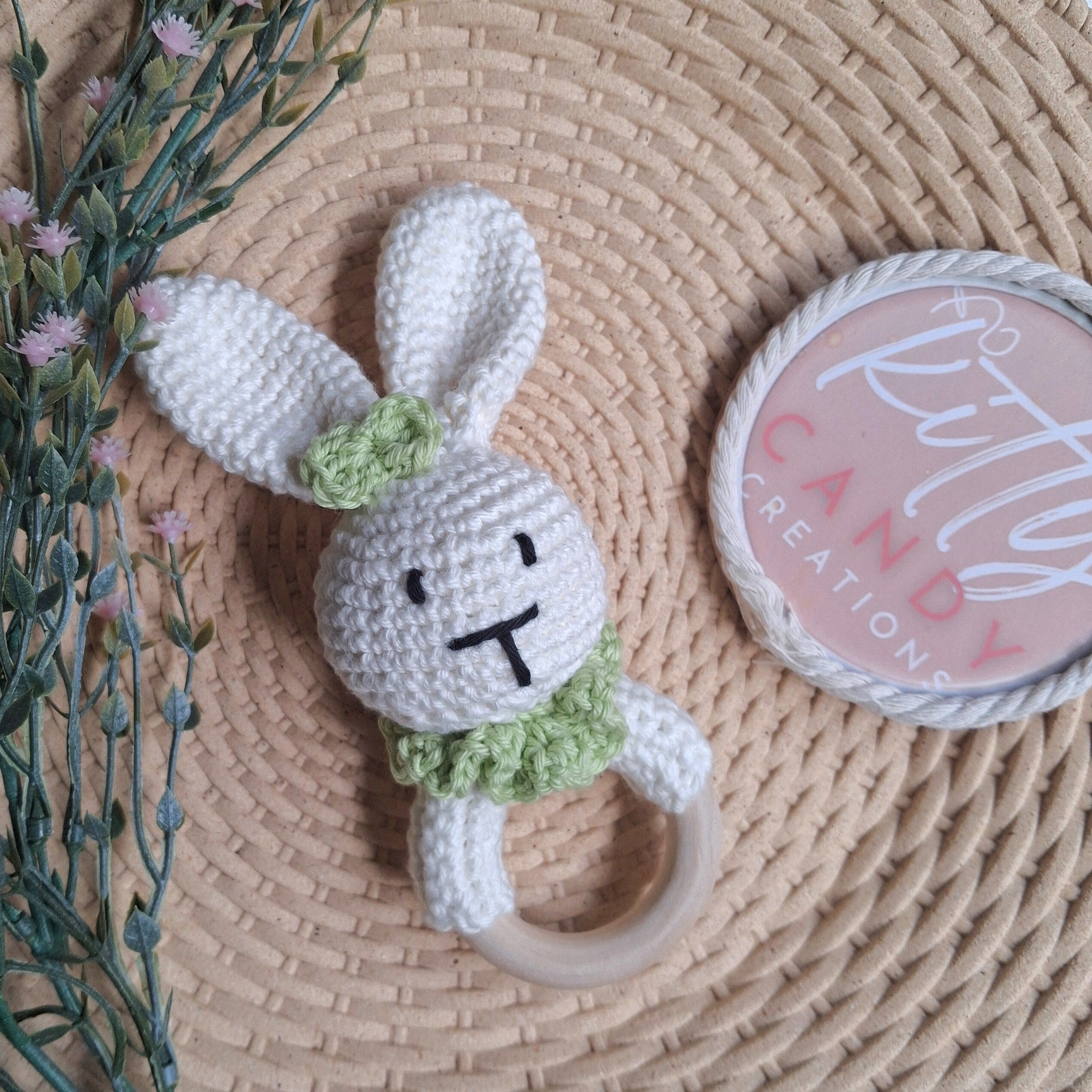 Handmade Crochet Rattle - 100% Cotton