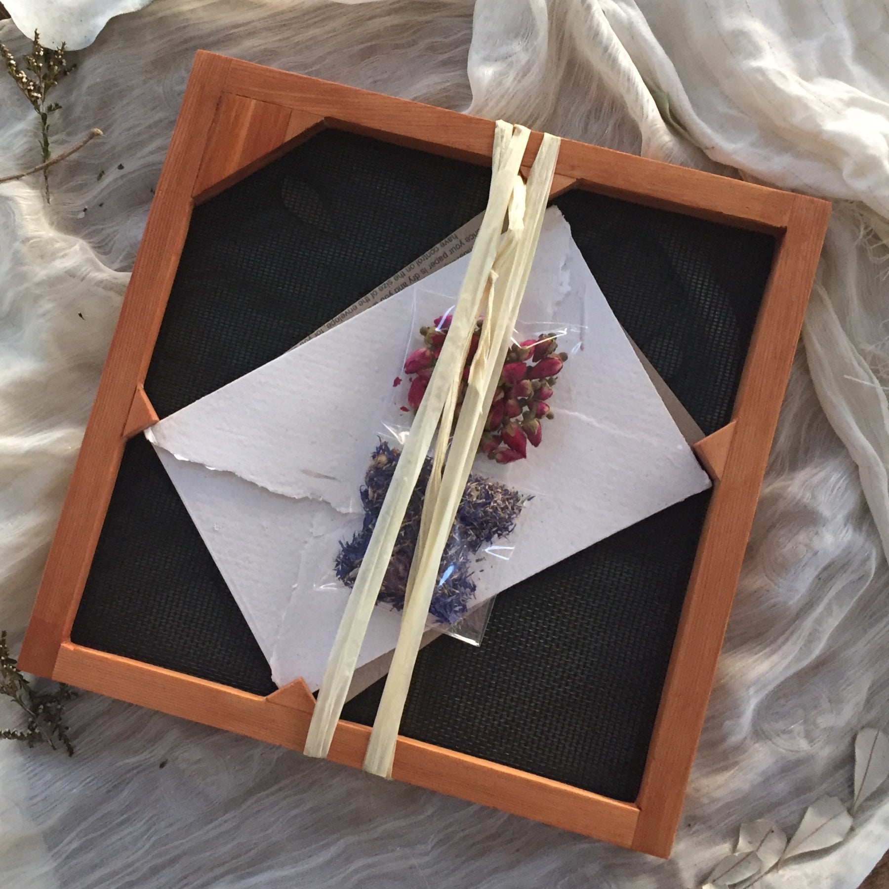 Envelopes DIY C6 size Handmade Paper Red Cedar Mould and Deckle