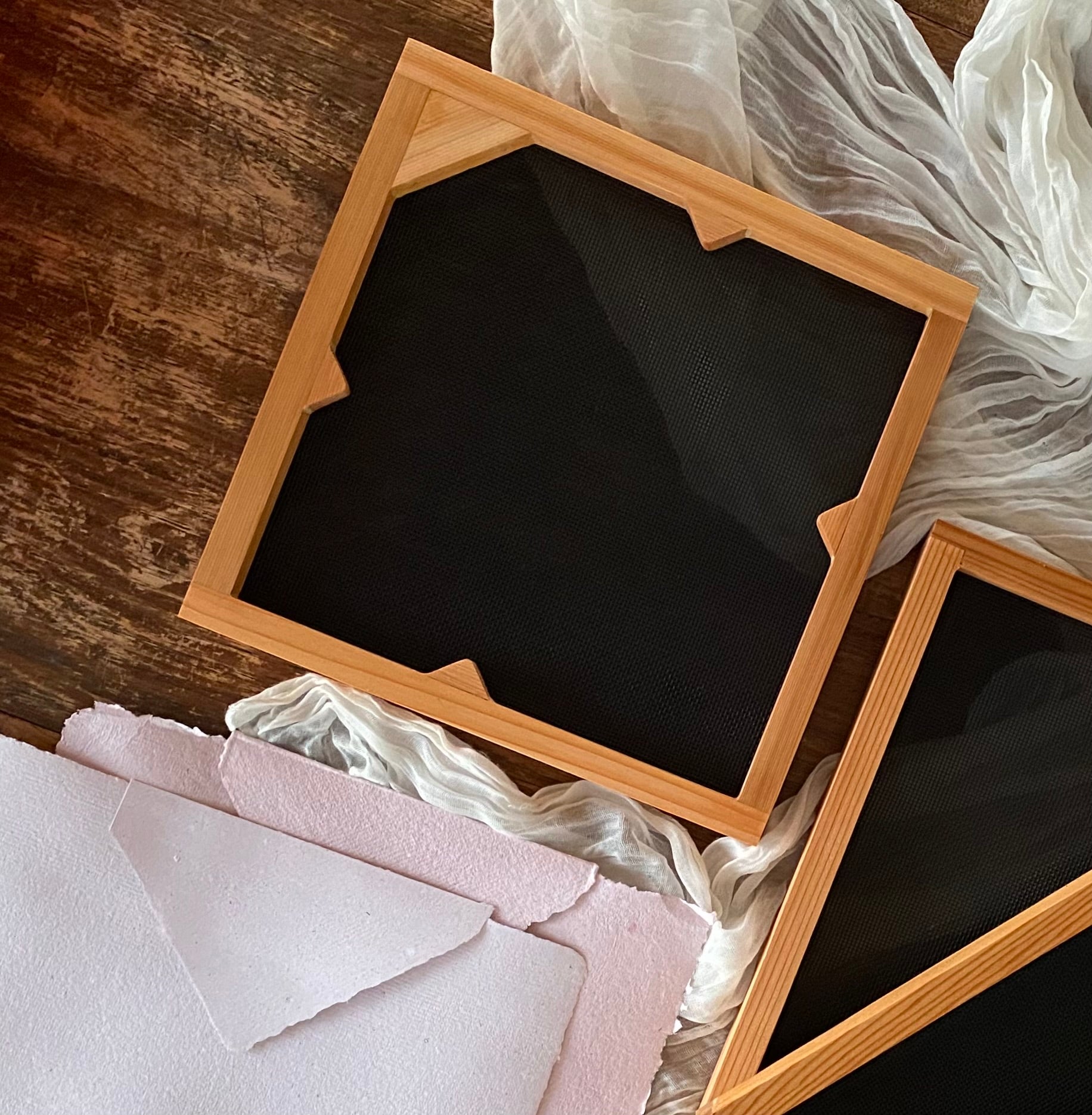 Envelopes DIY C6 size Handmade Paper Red Cedar Mould and Deckle