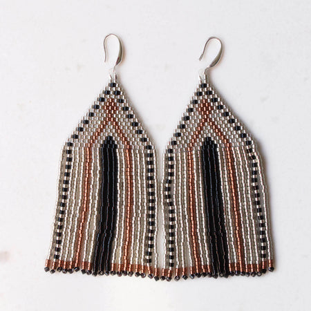 Desert Bloom Beaded Drop Earrings