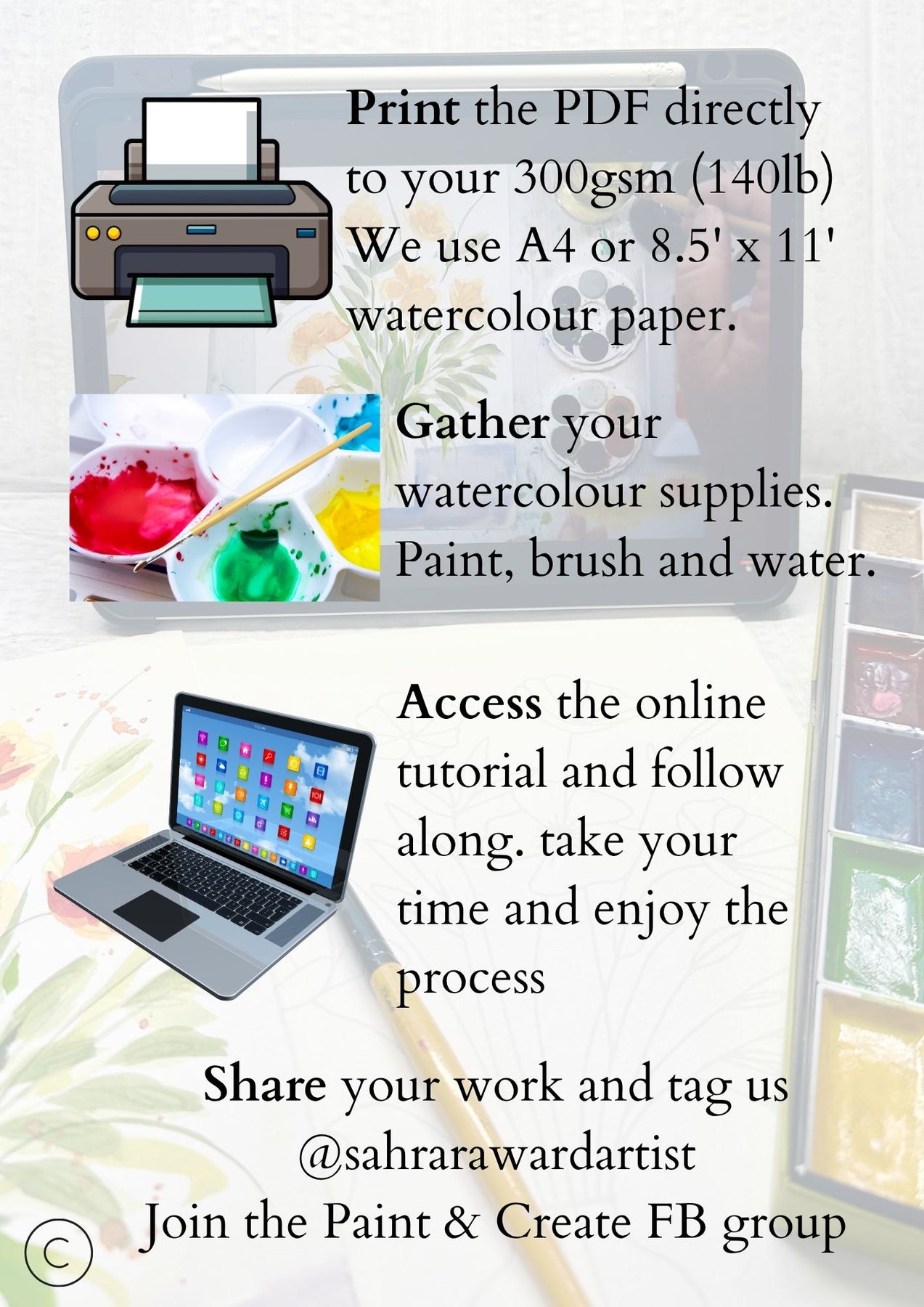 Watercolour Painting Tutorial ~ Loose Florals