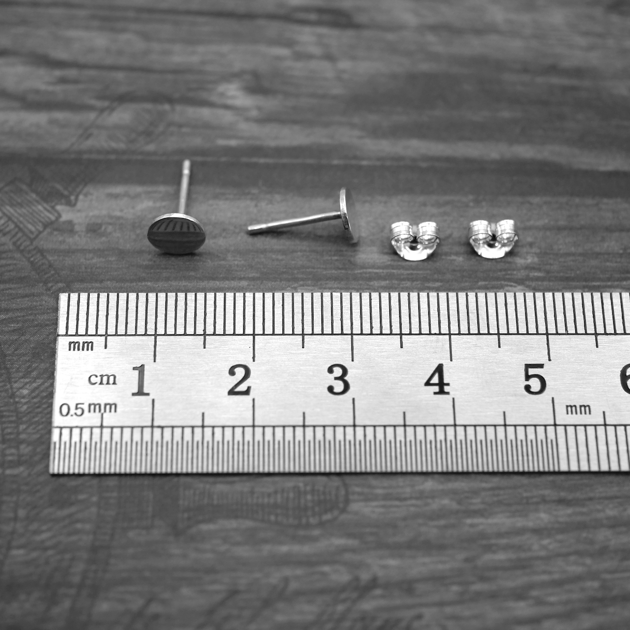 Silver Dot Studs - Handmade Sterling Silver Round Stud Earrings