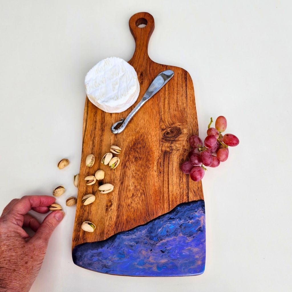 "Cobalt Shore" - resin display board