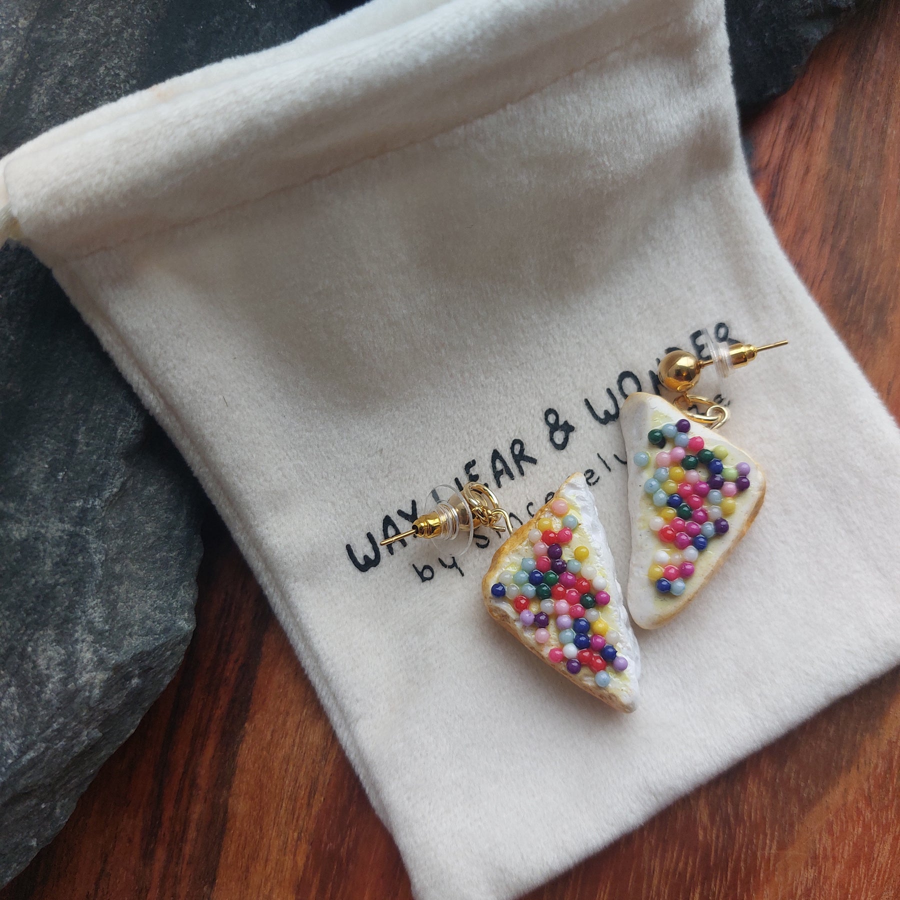 Polymer Clay Earrings | Fairy Bread | Food Inspired
