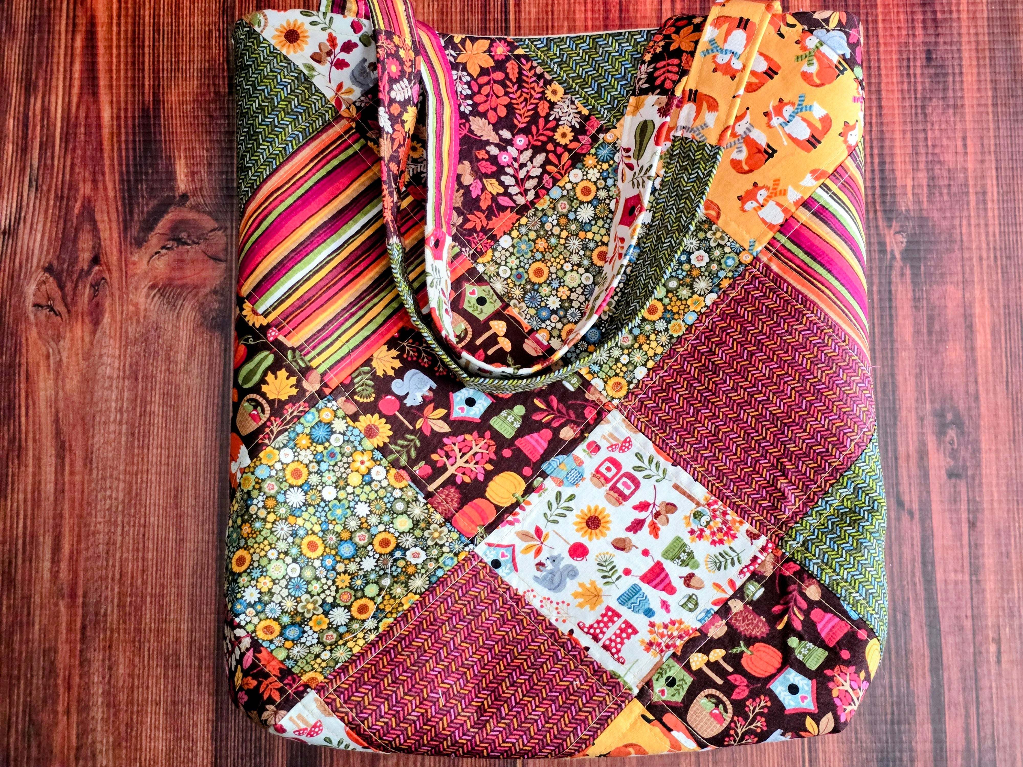 Handmade | Patchwork |Tote | Handbag | Earthy | Design