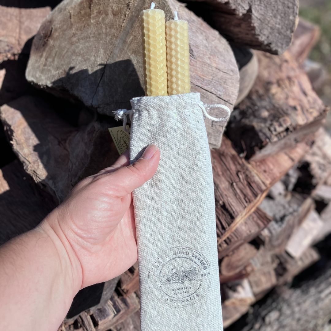 Hand-Rolled Beeswax Dinner Candles | Romantic Valentine's Dinner by Candlelight