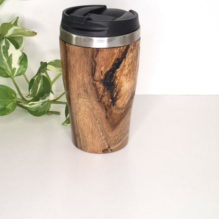 Handmade Wooden Travel Mug: Insulated Eco-Friendly Coffee Tumbler