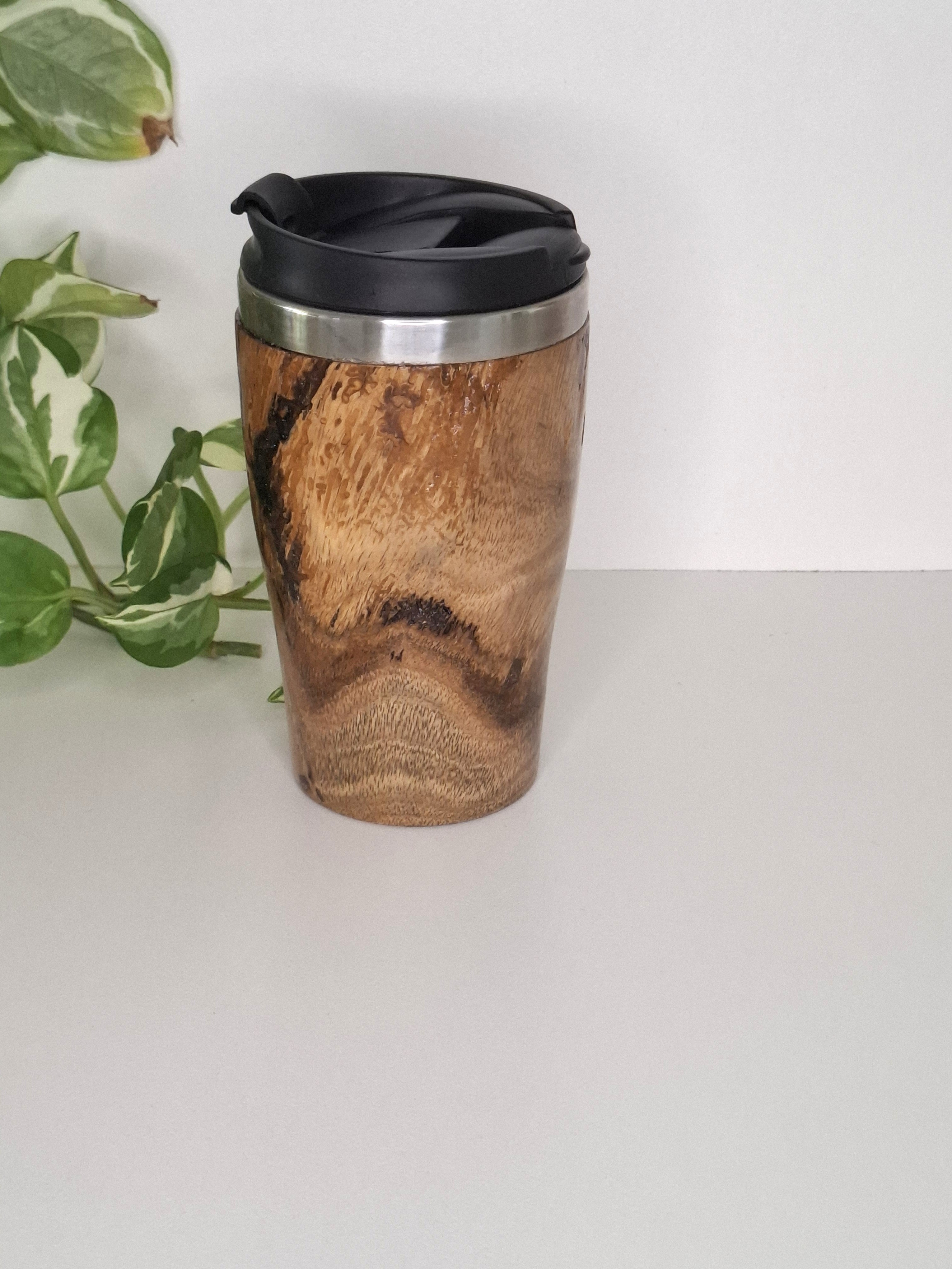 Handmade Wooden Travel Mug: Insulated Eco-Friendly Coffee Tumbler