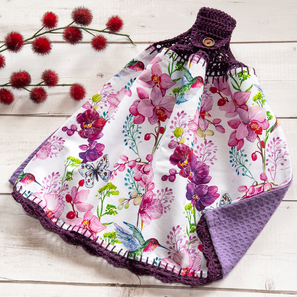 Floral Lovers Hanging Tea Towels/Hand Towels - Double Sided