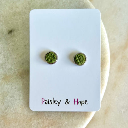Polymer Clay Bezel Style Studs