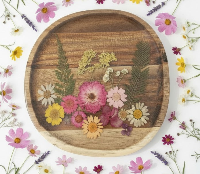 Botanical Platters - Acacia Wood 20cm x 20cm