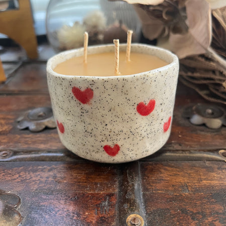 Wabi Sabi Heart Beeswax Candle
