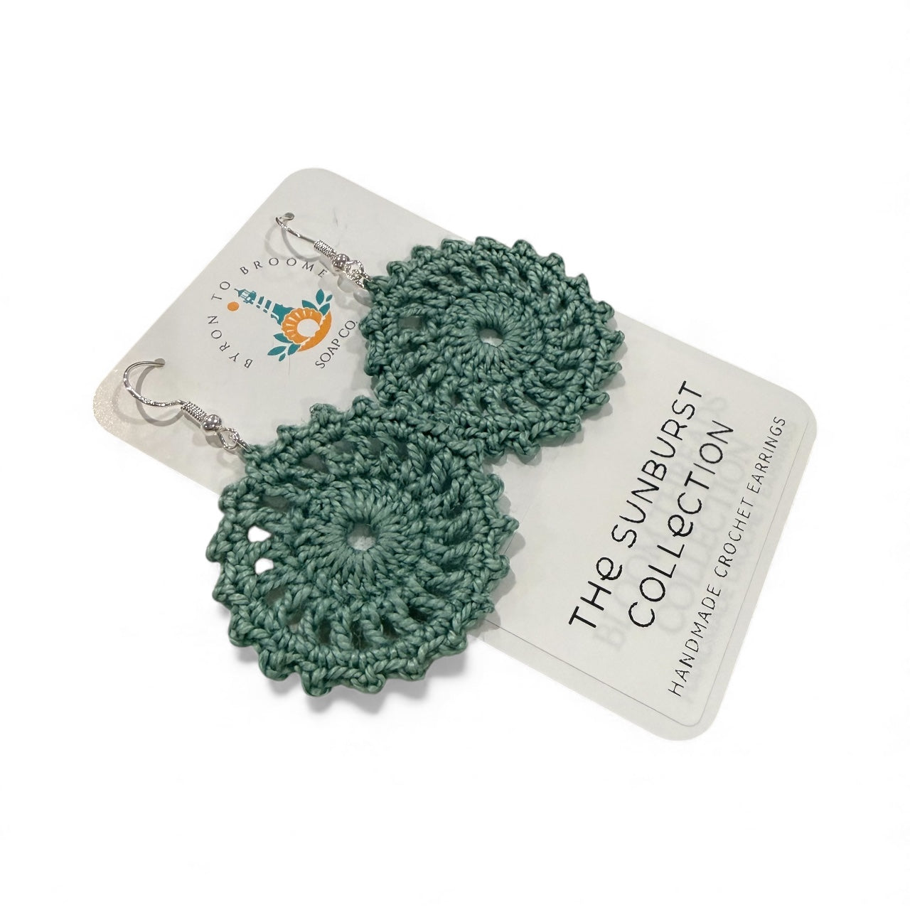 Crochet Earrings - Sunburst Collection: Sagebrush