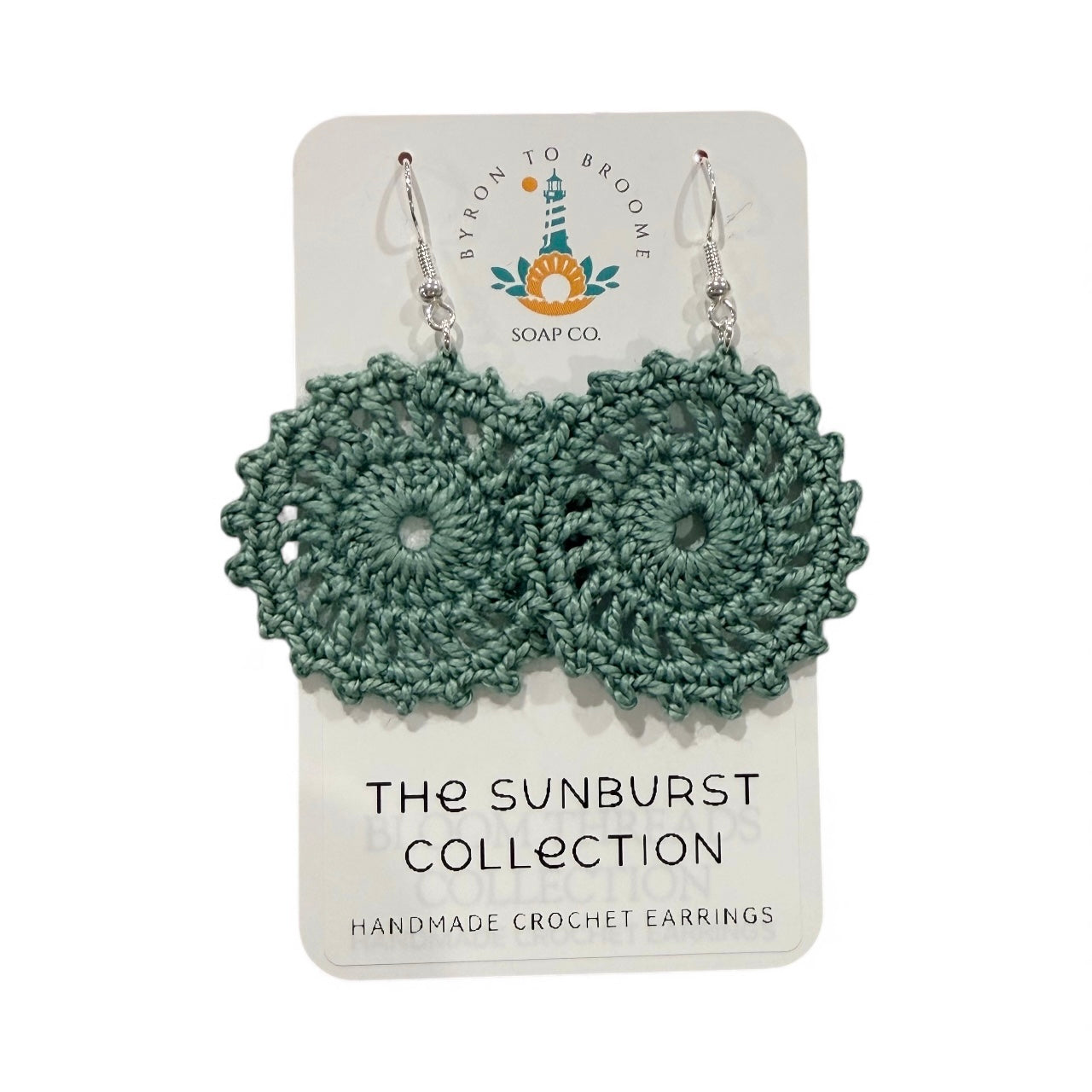 Crochet Earrings - Sunburst Collection: Sagebrush