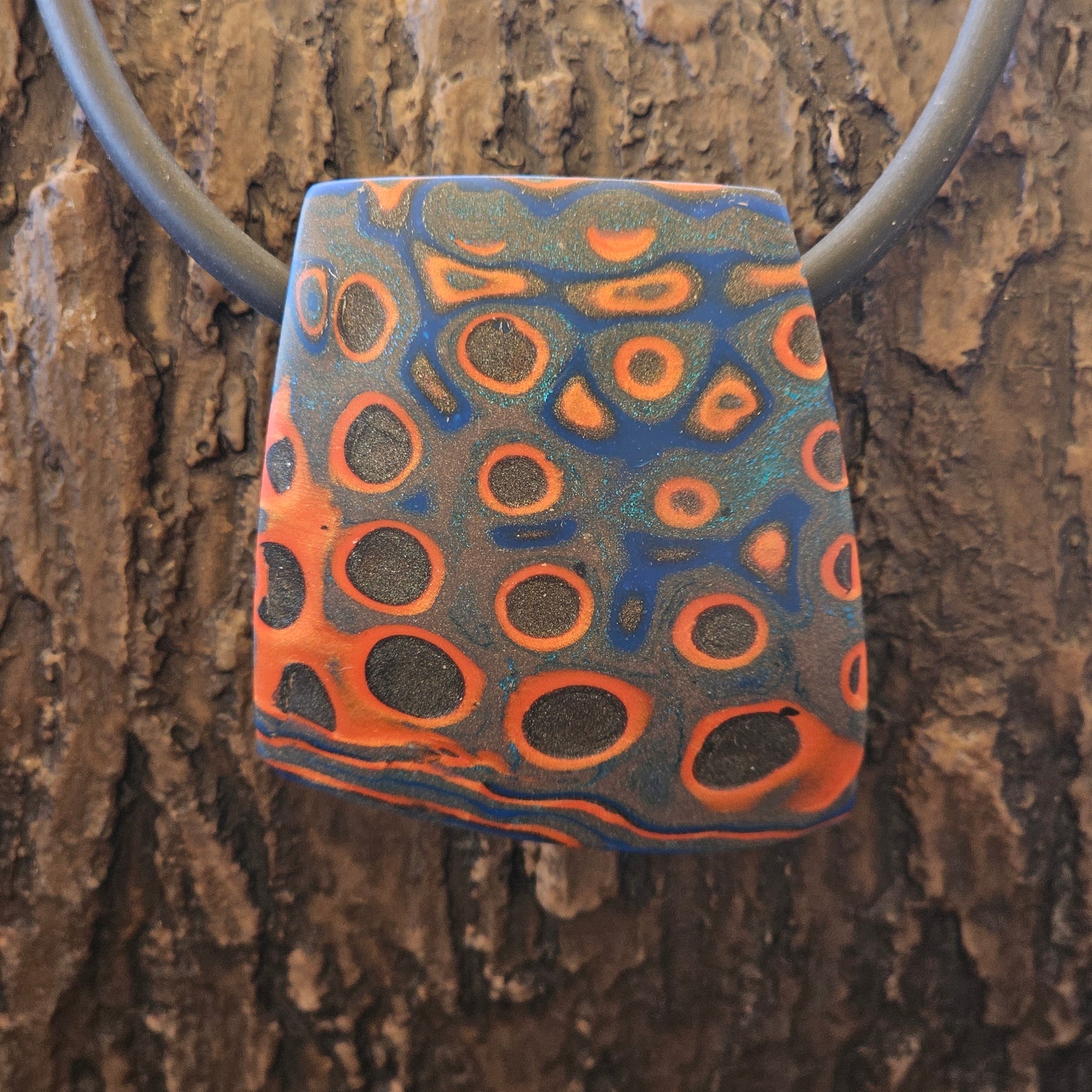 COPPER EMBERS - POLYMER CLAY PENDANT