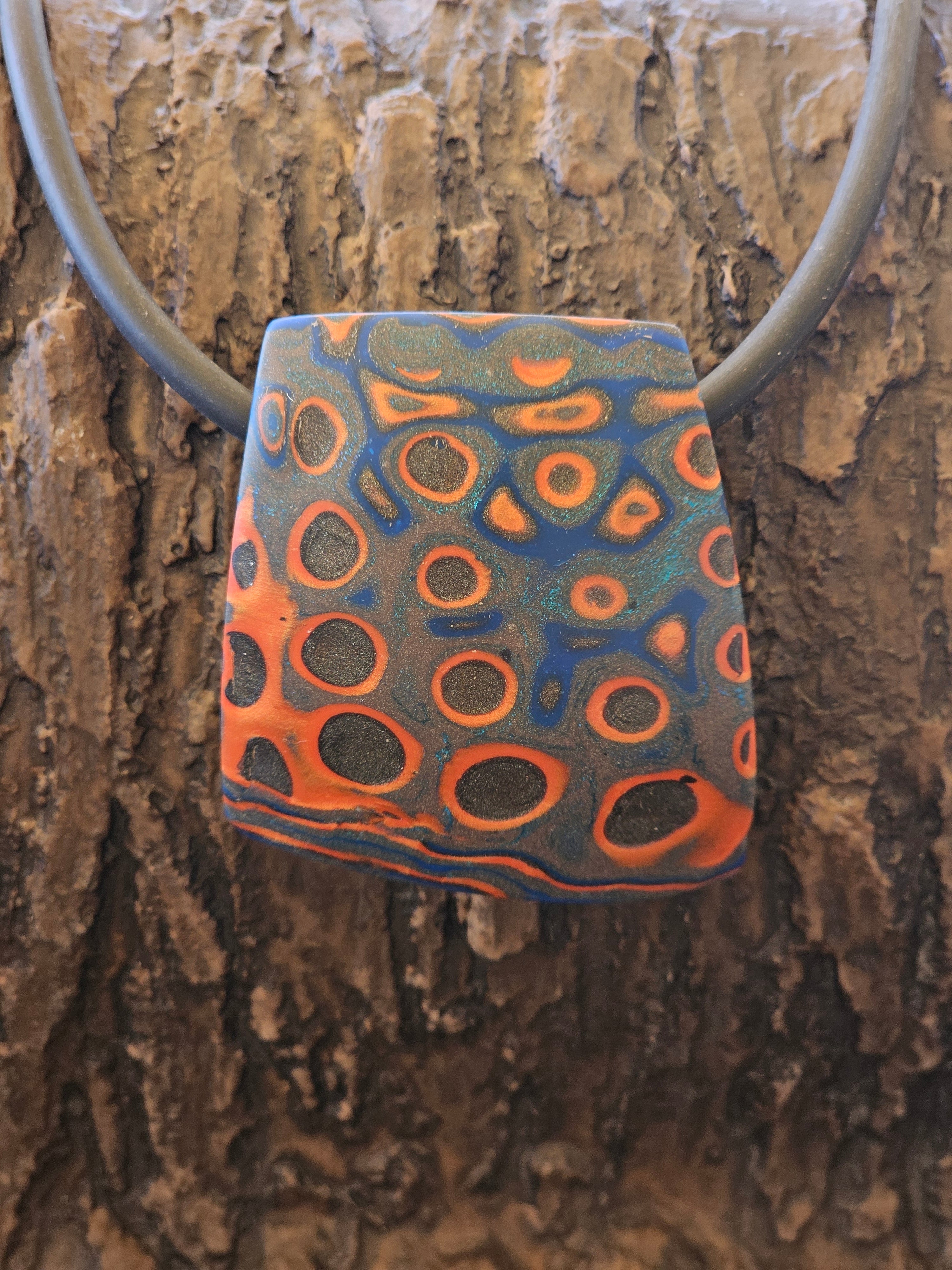 COPPER EMBERS - POLYMER CLAY PENDANT