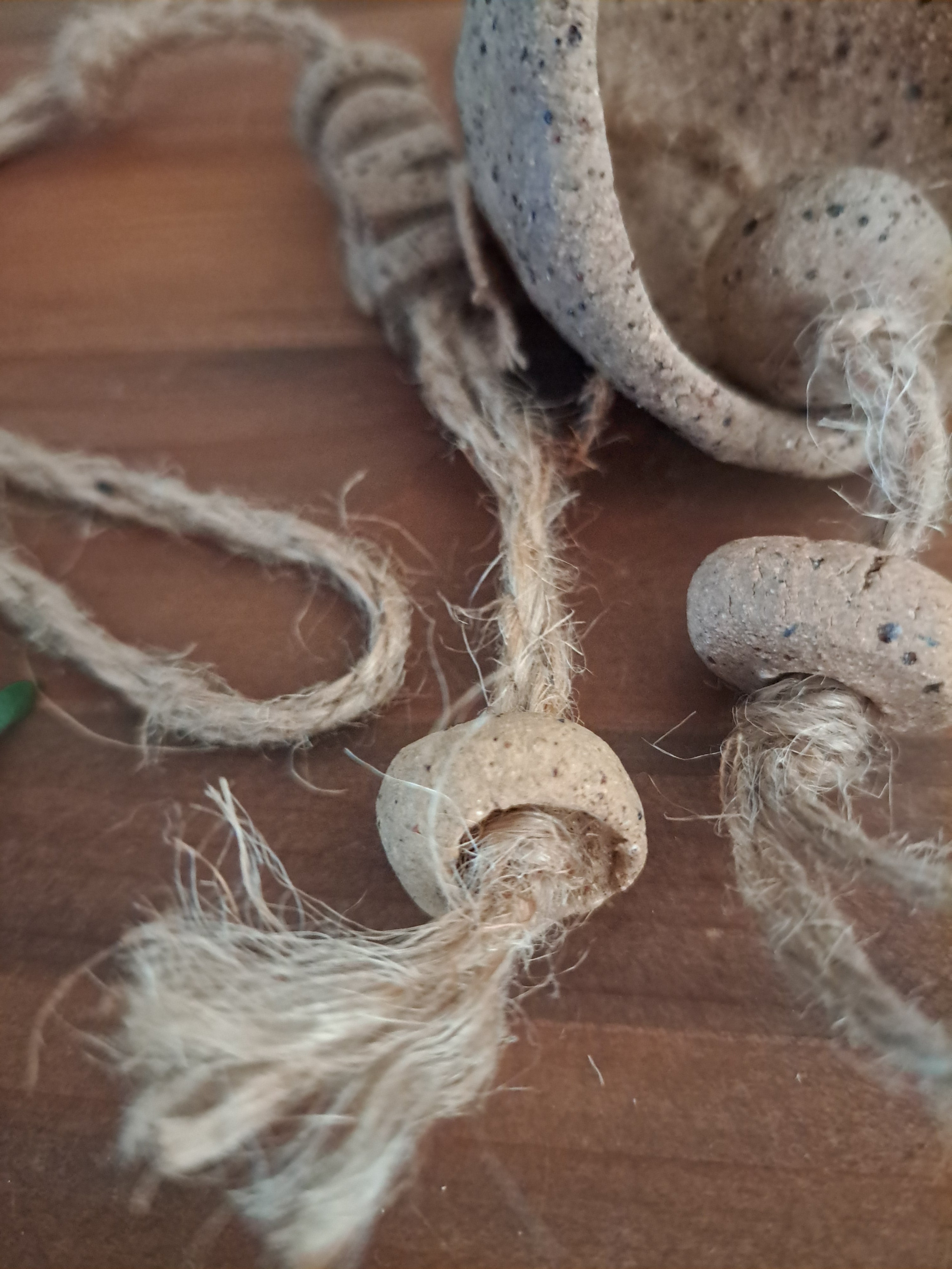 Contemporary Hanging Wall Art - Ceramic Bells,  Chimes, Beads