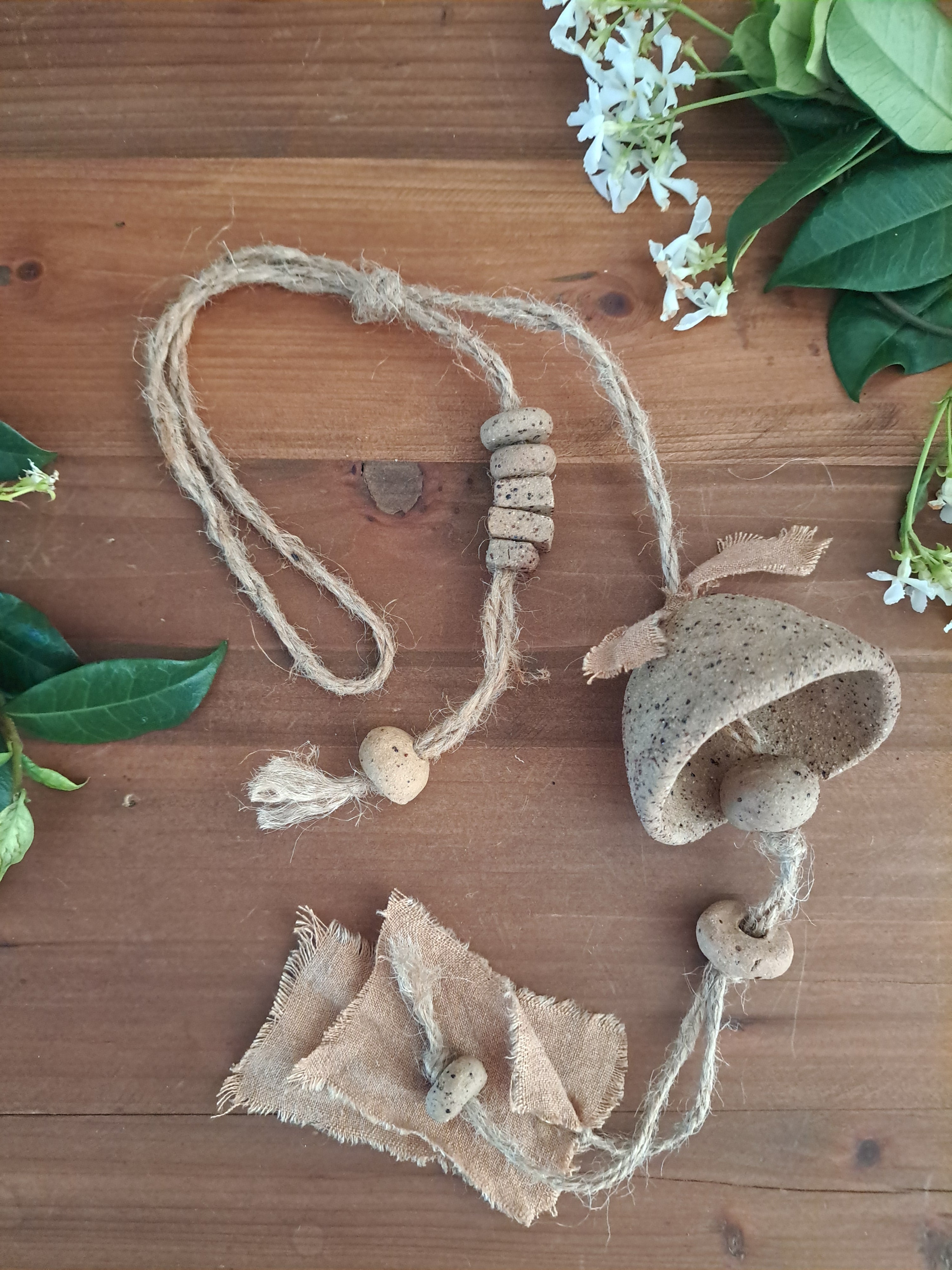 Contemporary Hanging Wall Art - Ceramic Bells, Chimes, Beads