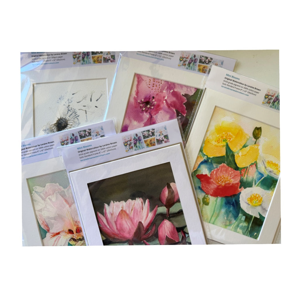 Mini Blooms #14 Water Lily Original Watercolour Painting