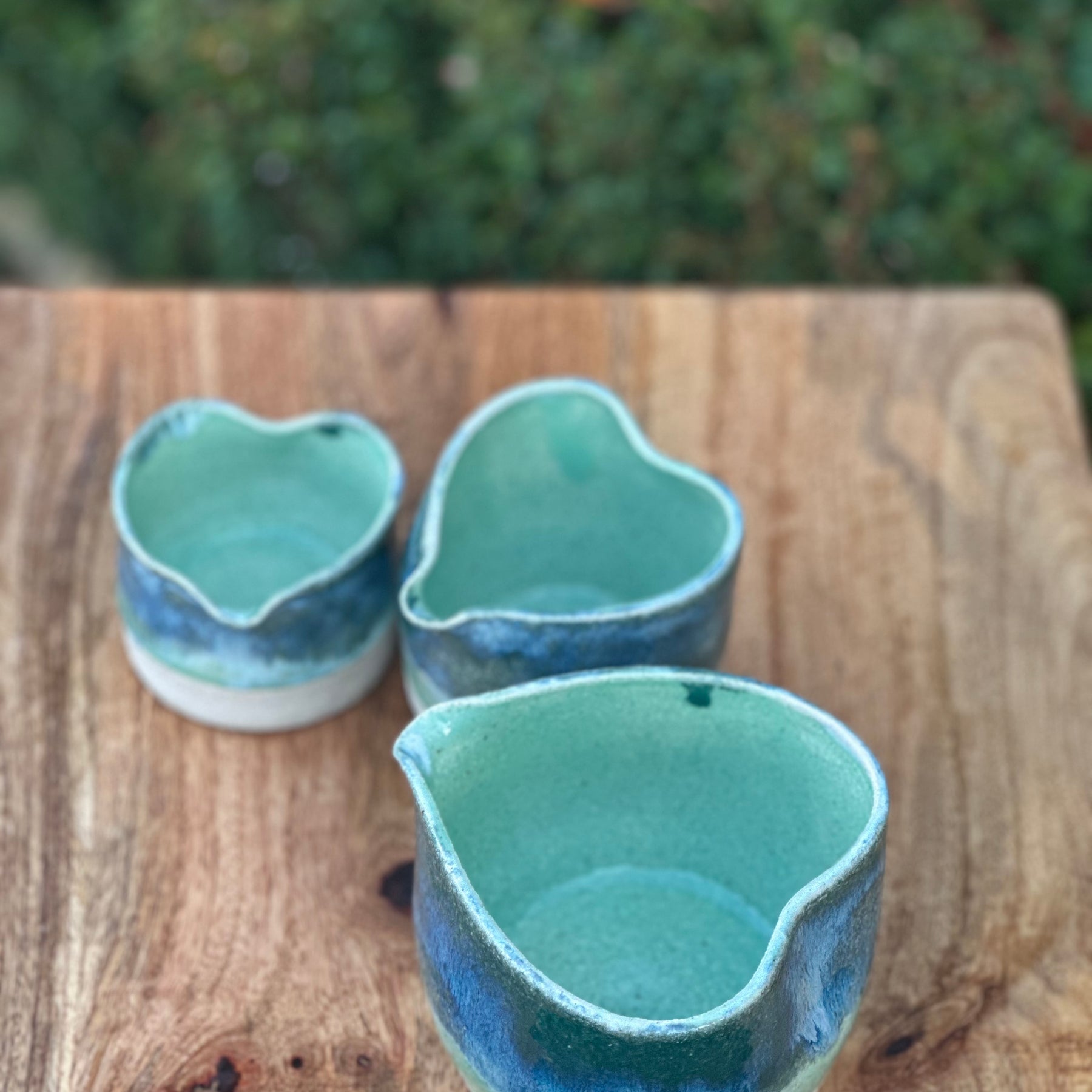 Much Love Pourers - Set of Three (3) Ceramic Jugs