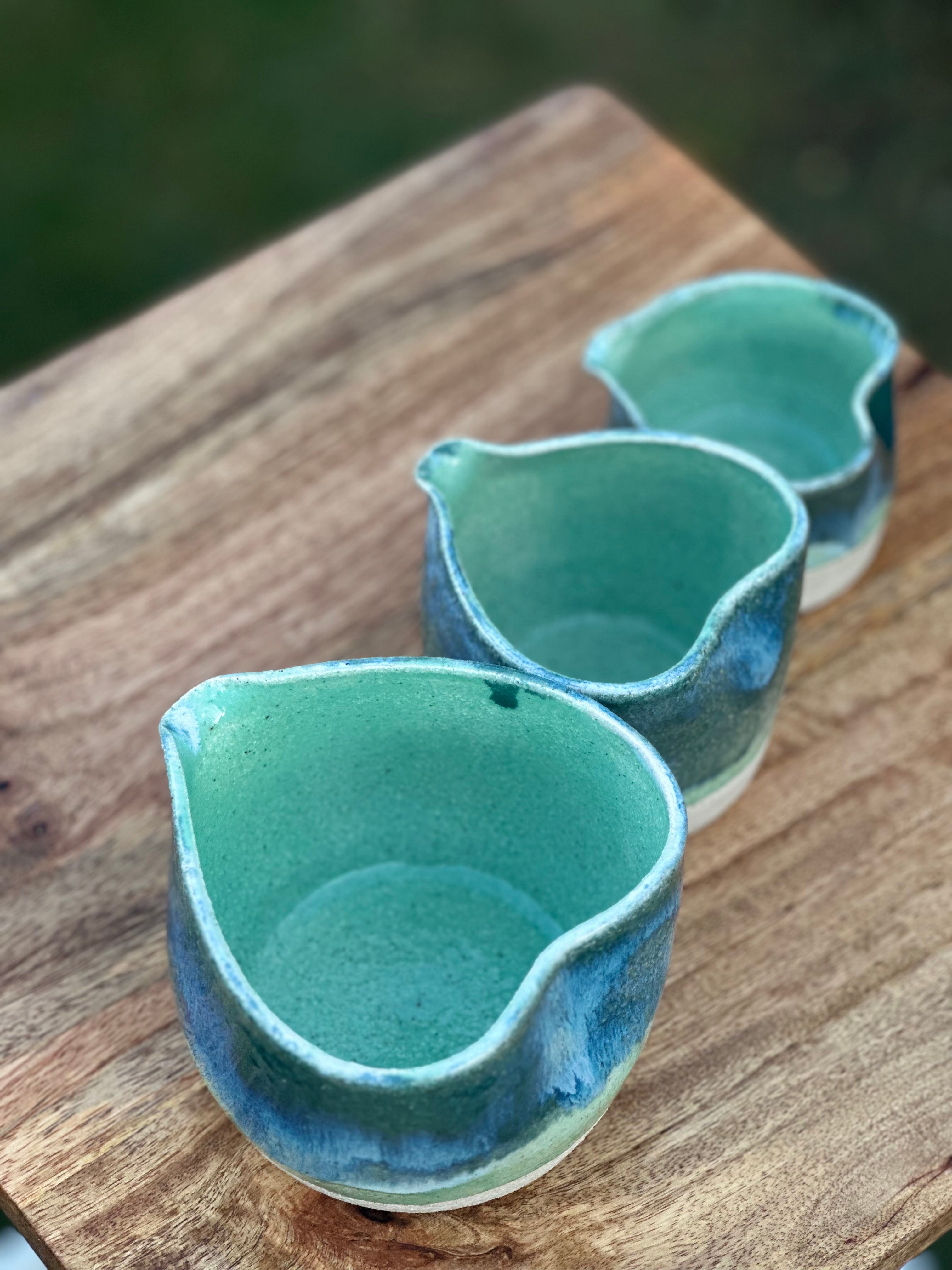 Much Love Pourers - Set of Three (3) Ceramic Jugs