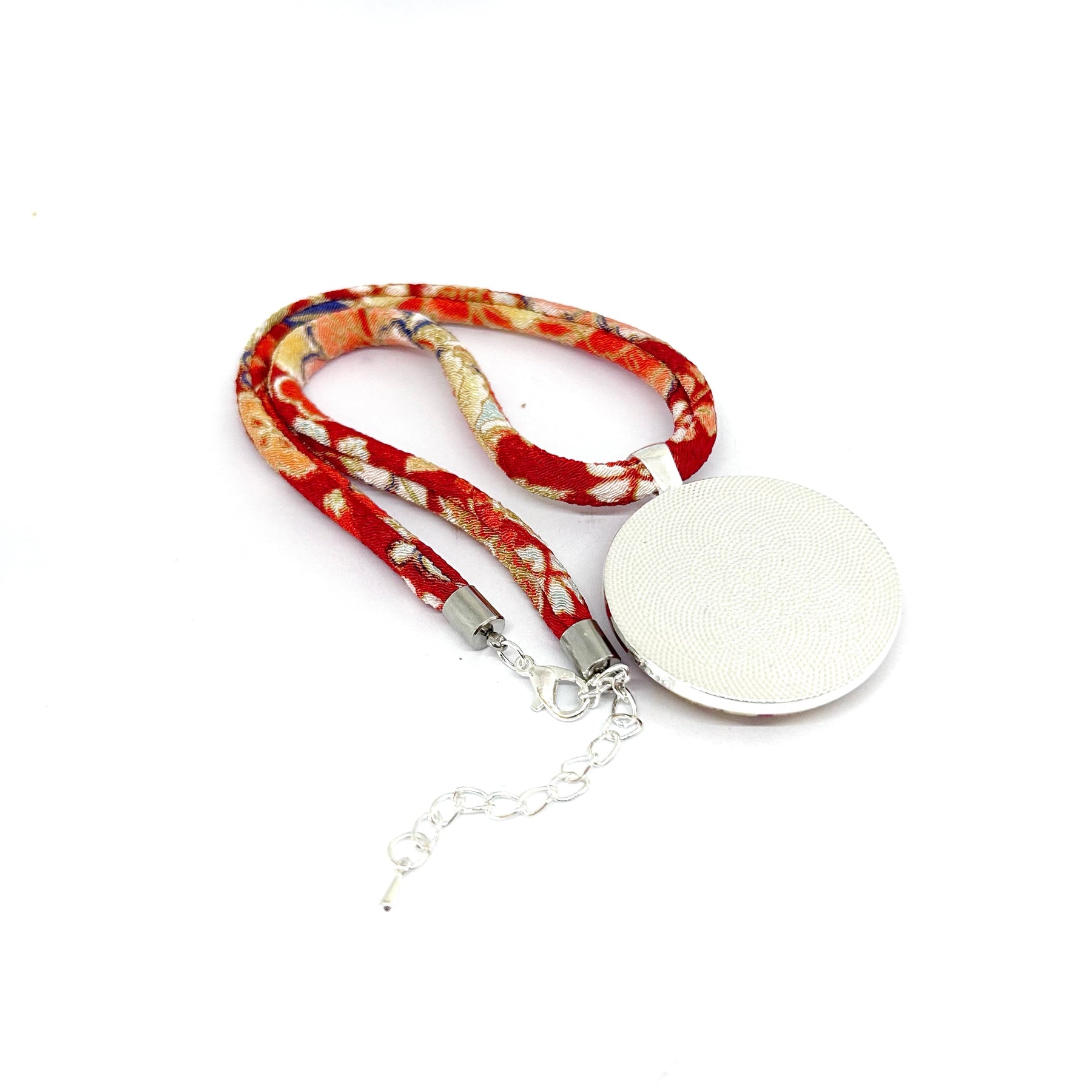 Kimono Pendant Necklace - Tangerine Blossom