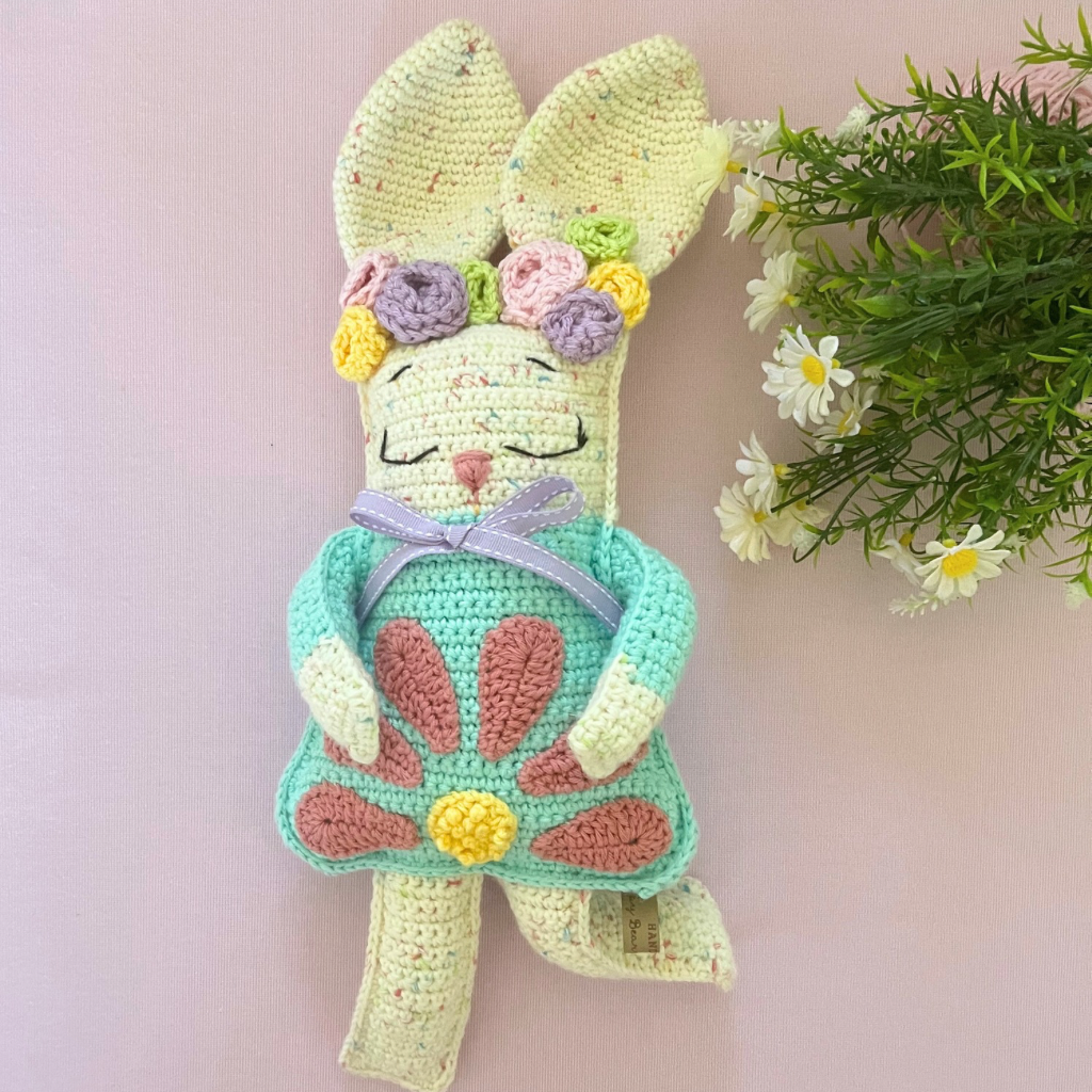 Crochet Bunny Ragdoll Betsy, Crochet Soft Bunny Doll 43 cms