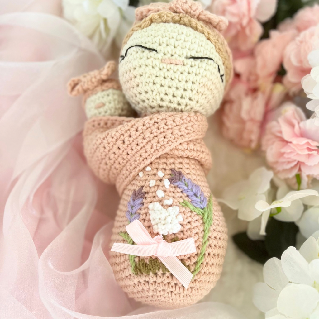 Crochet Mumma Lily And Baby Soft Dolls - Crochet Mother And Baby Dolls