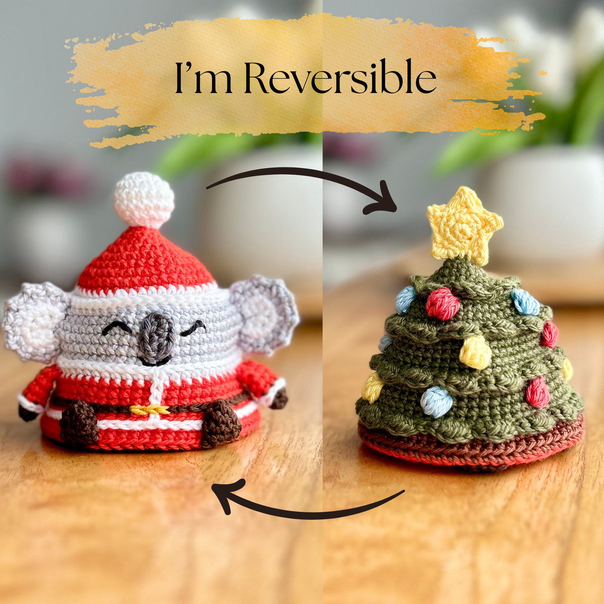 Pre-Order | Reversible Koala & Christmas Tree | Australian Cotton | crochet